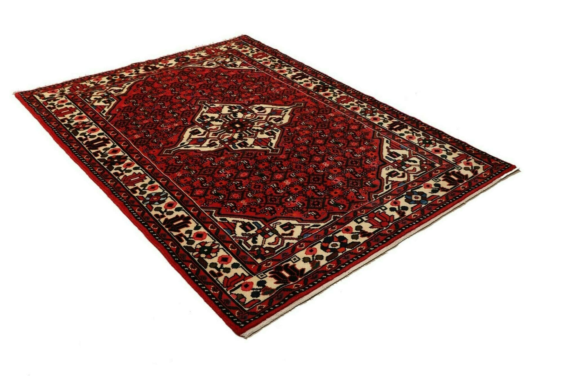 Handgeknüpfter Hamadan Herati Perserteppich 149 × 198 cm