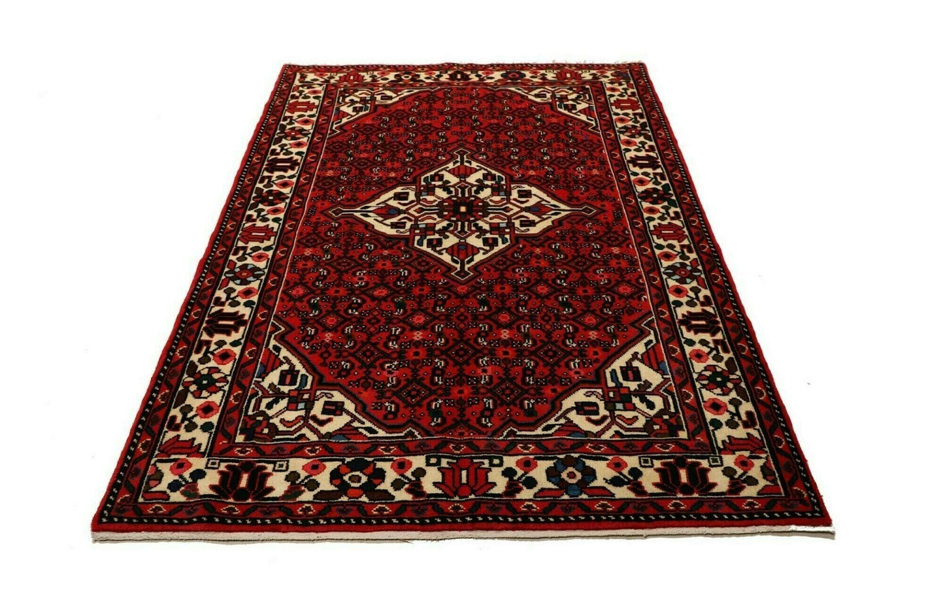 Handgeknüpfter Hamadan Herati Perserteppich 149 × 198 cm