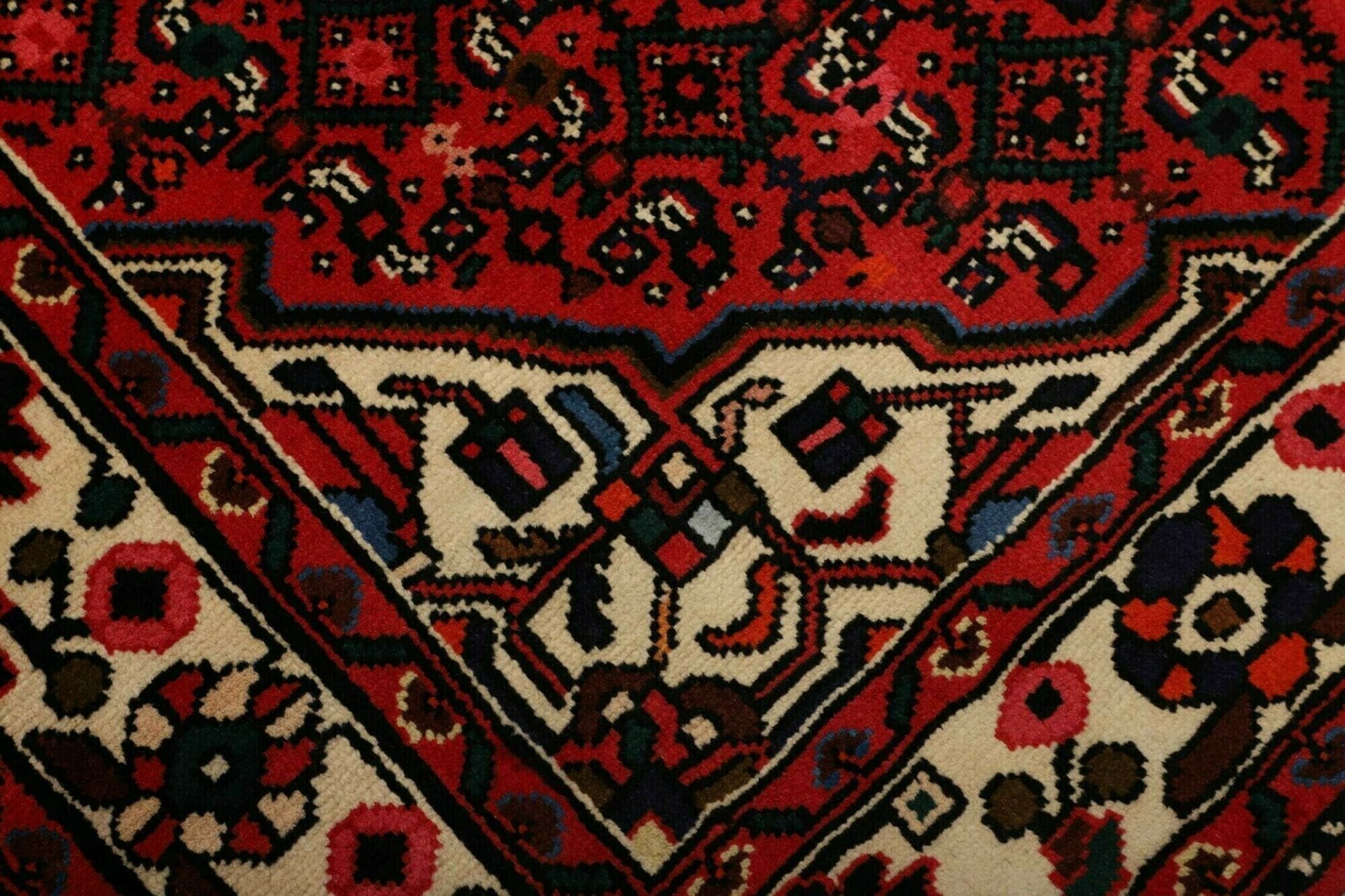 Handgeknüpfter Hamadan Herati Perserteppich 149 × 198 cm
