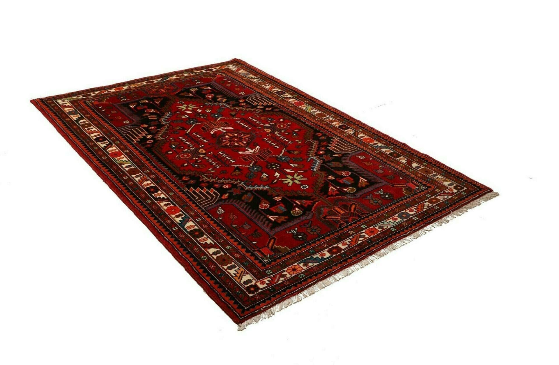 Hamadan Herati Perserteppich 140 × 210 cm aus Wolle, handgeknüpft