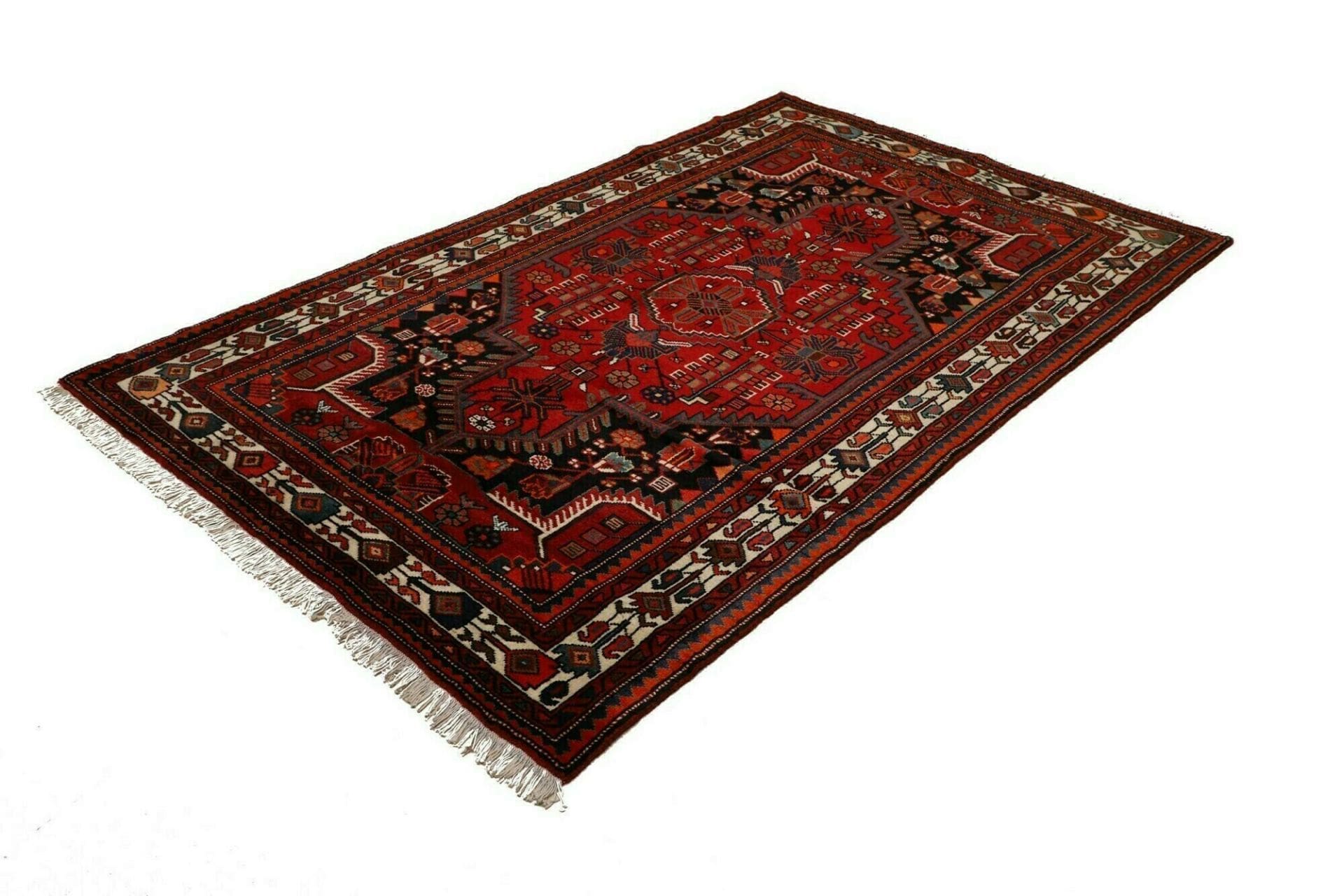 Handgeknüpfter Hamadan Herati Perserteppich 137 × 212 cm