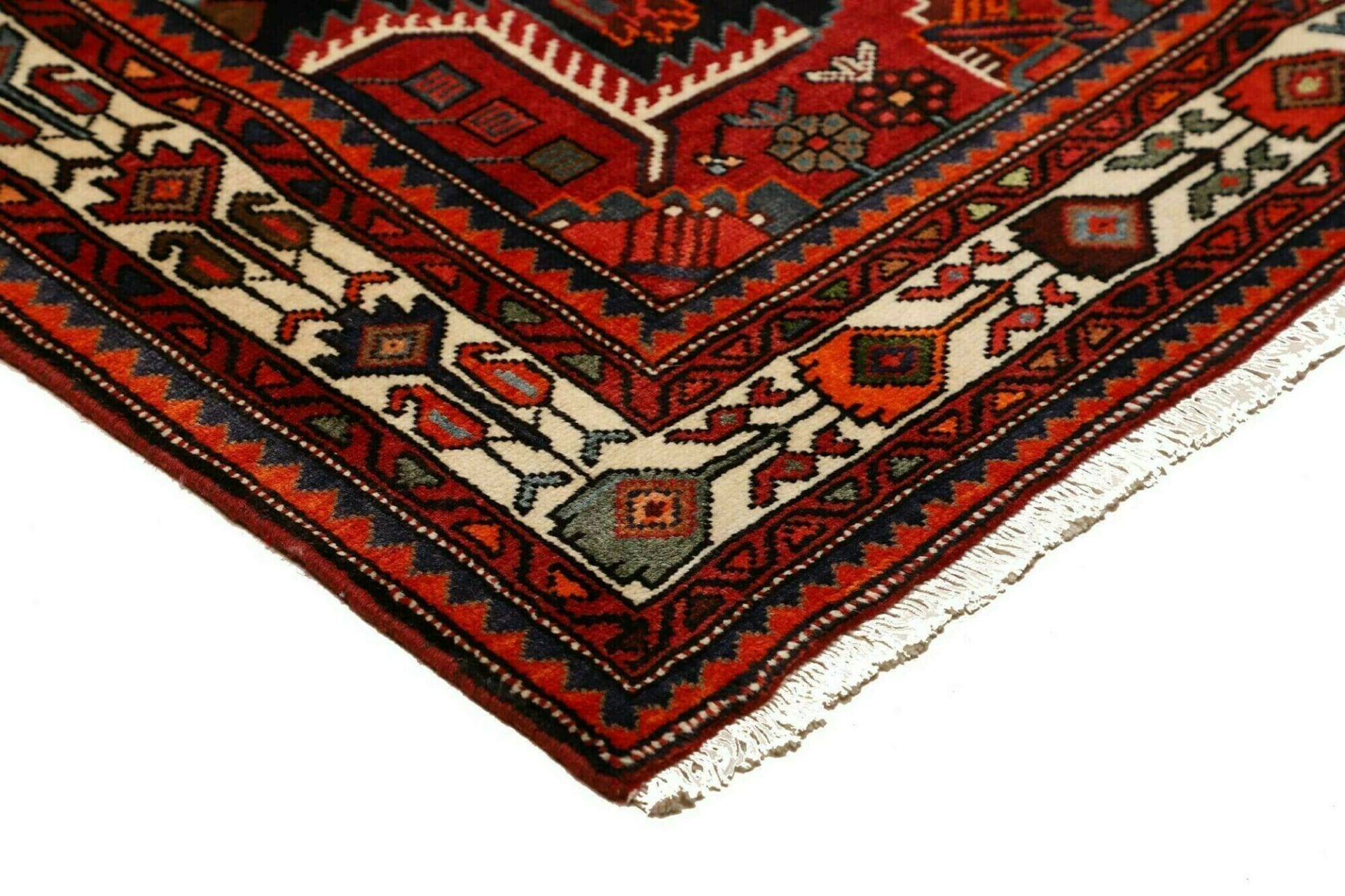 Handgeknüpfter Hamadan Herati Perserteppich 137 × 212 cm