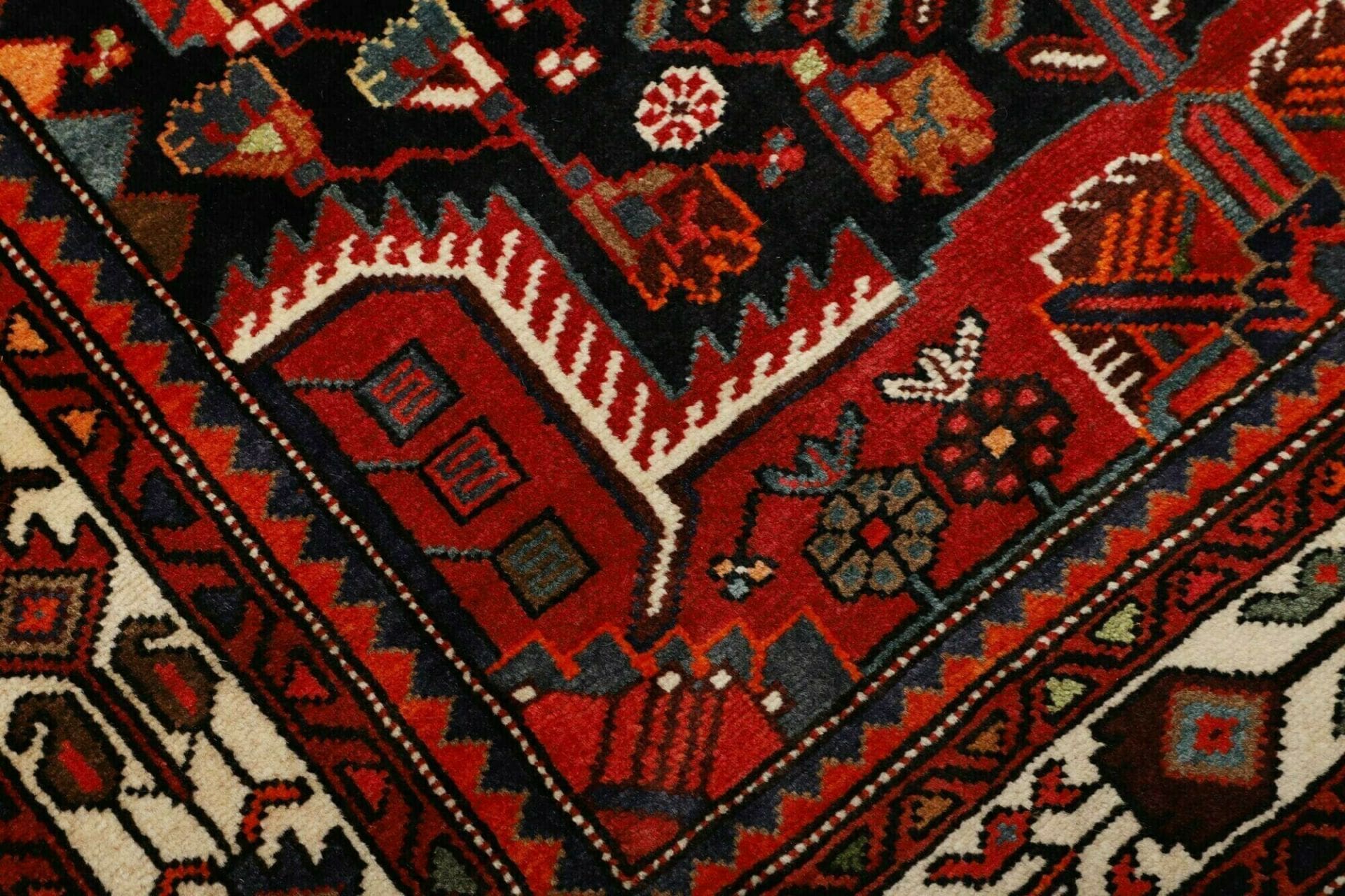 Handgeknüpfter Hamadan Herati Perserteppich 137 × 212 cm