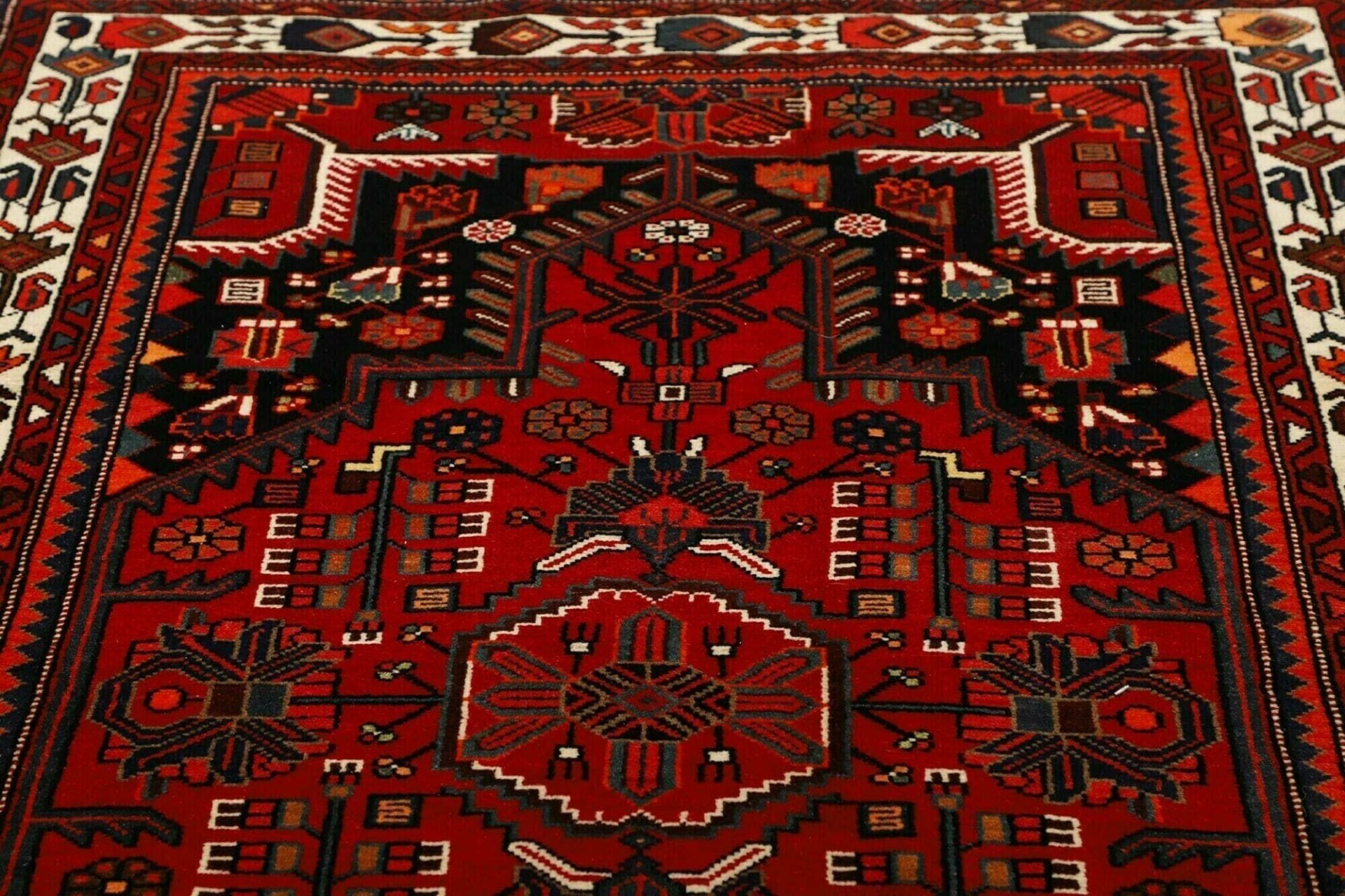 Handgeknüpfter Hamadan Herati Perserteppich 137 × 212 cm