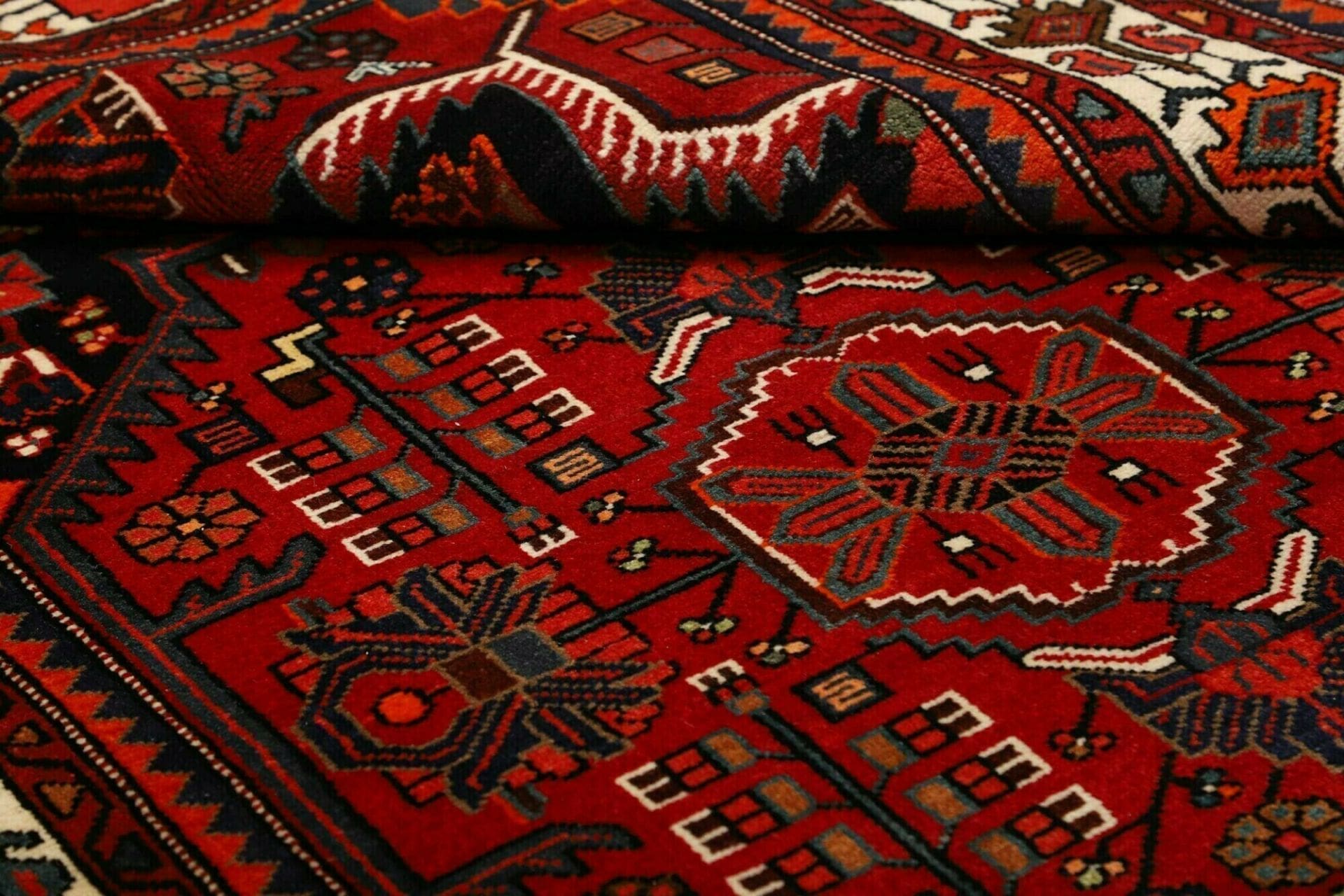 Handgeknüpfter Hamadan Herati Perserteppich 137 × 212 cm