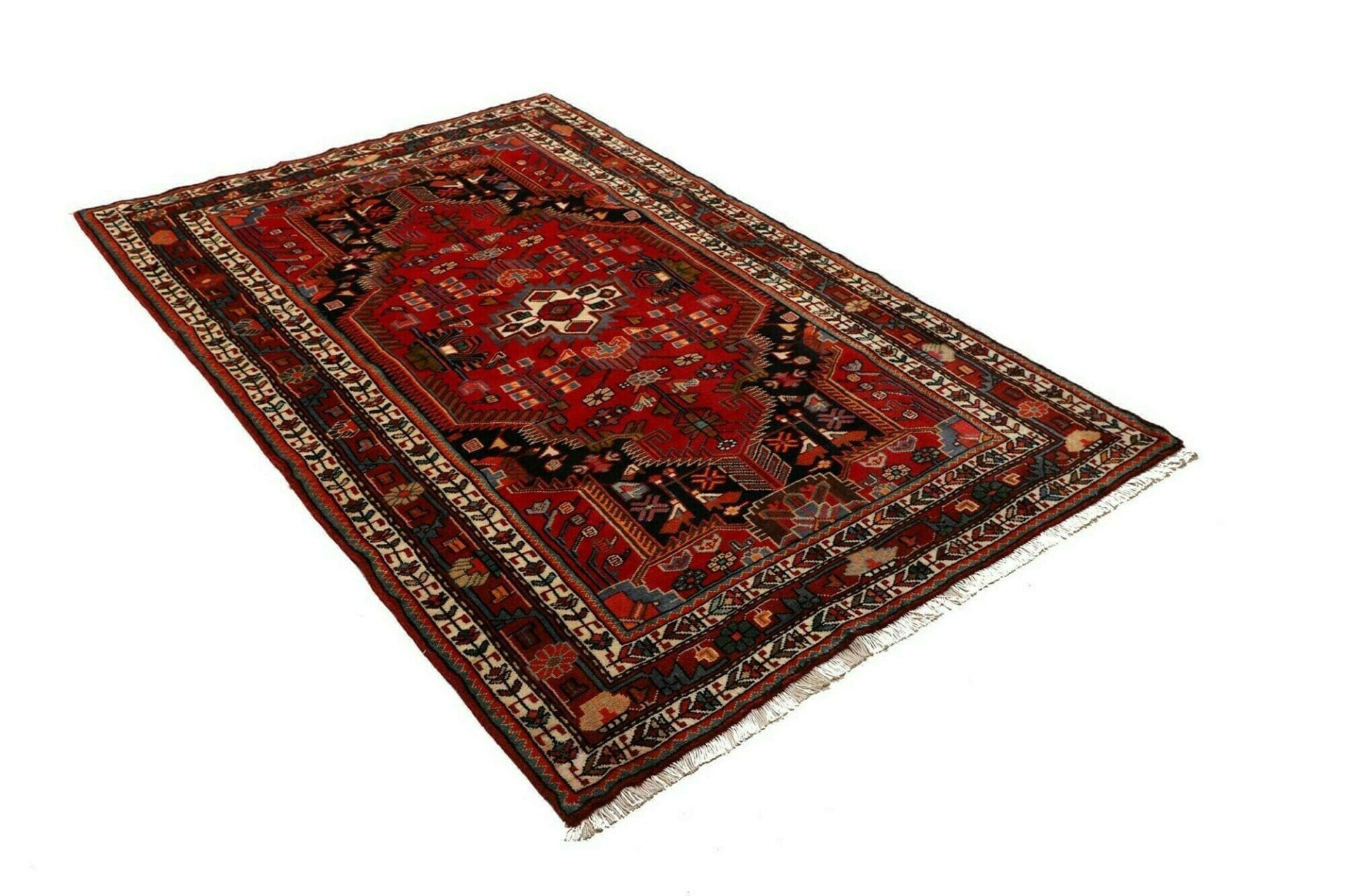 Hamadan Perserteppich aus Iran, 136 × 210 cm