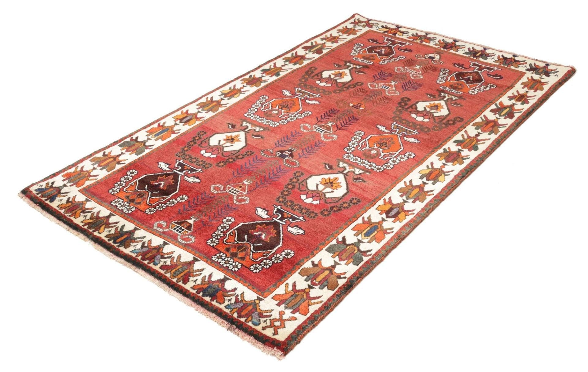 Handgeknüpfter Qashqai Perserteppich 125 × 210 cm