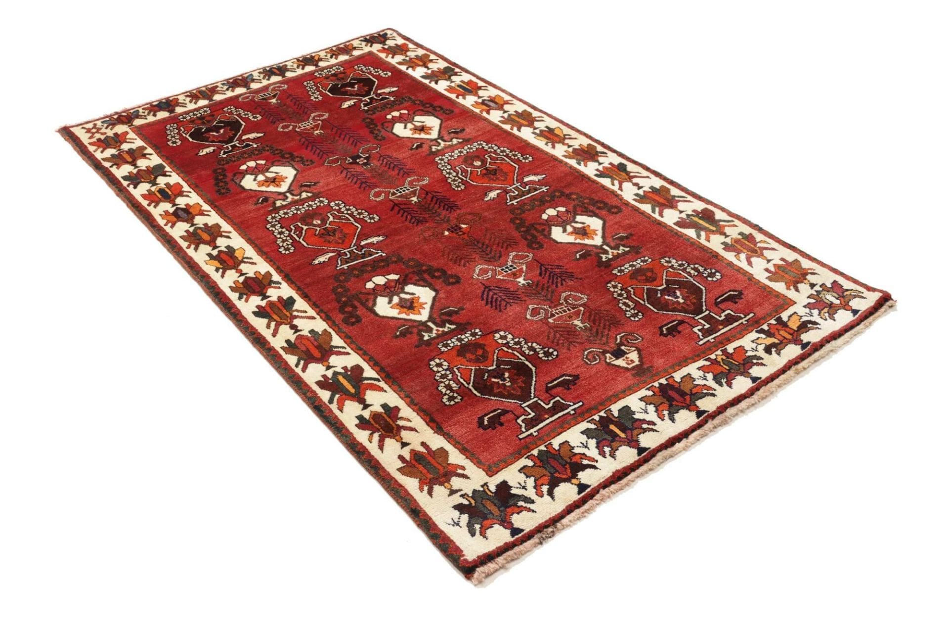 Handgeknüpfter Qashqai Perserteppich 125 × 210 cm