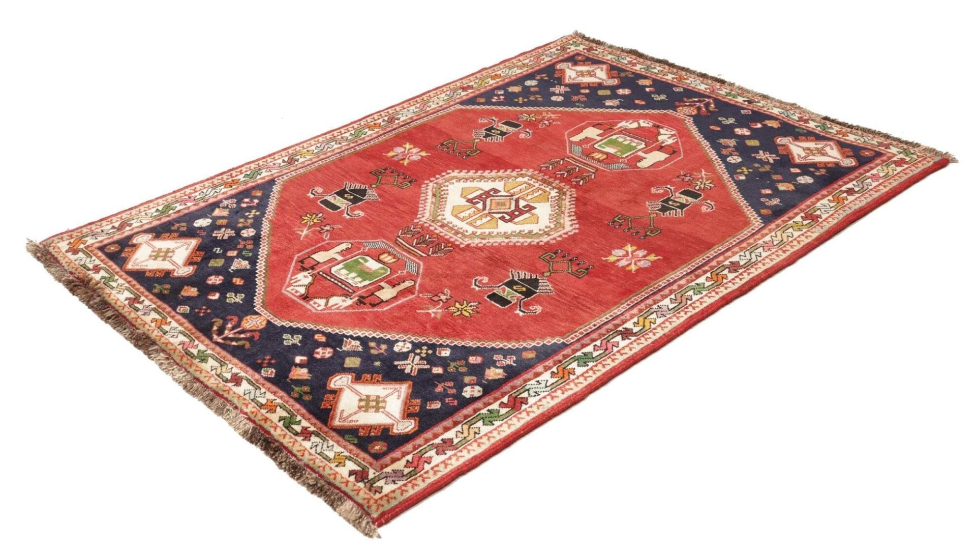 Qashqai Perserteppich aus Iran, 125 × 174 cm