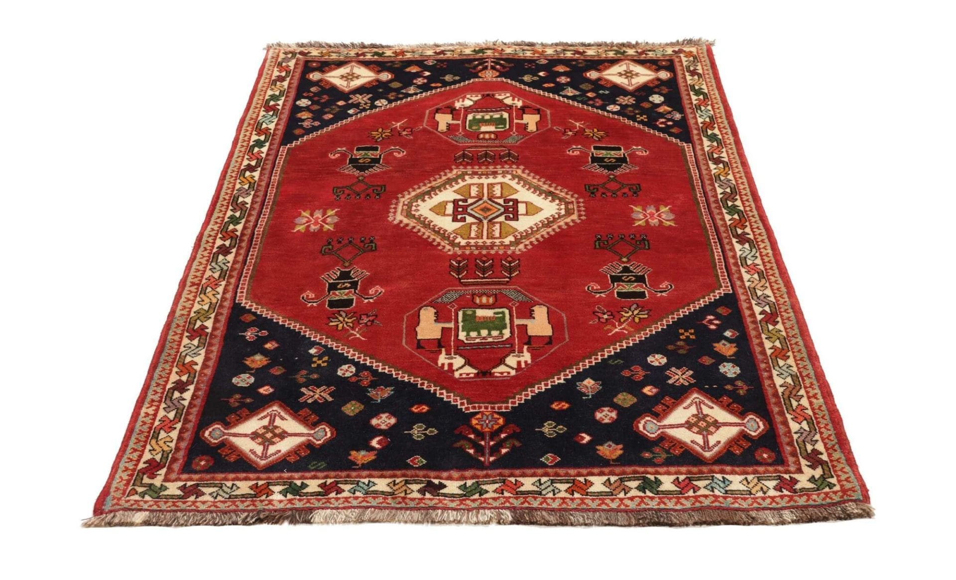 Qashqai Perserteppich aus Iran, 125 × 174 cm