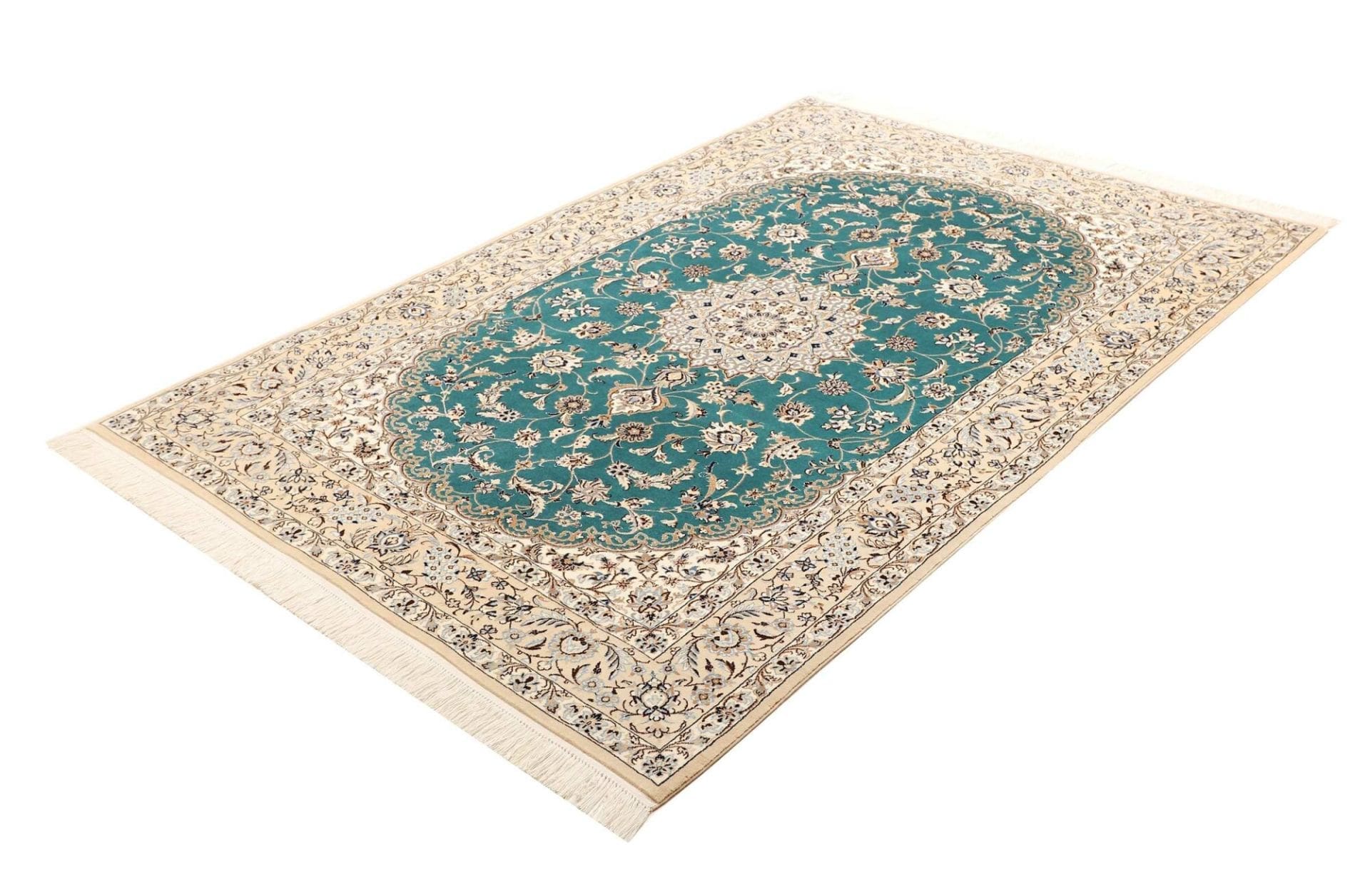 Handgeknüpfter Nain Perserteppich, 132 × 195 cm, Wolle