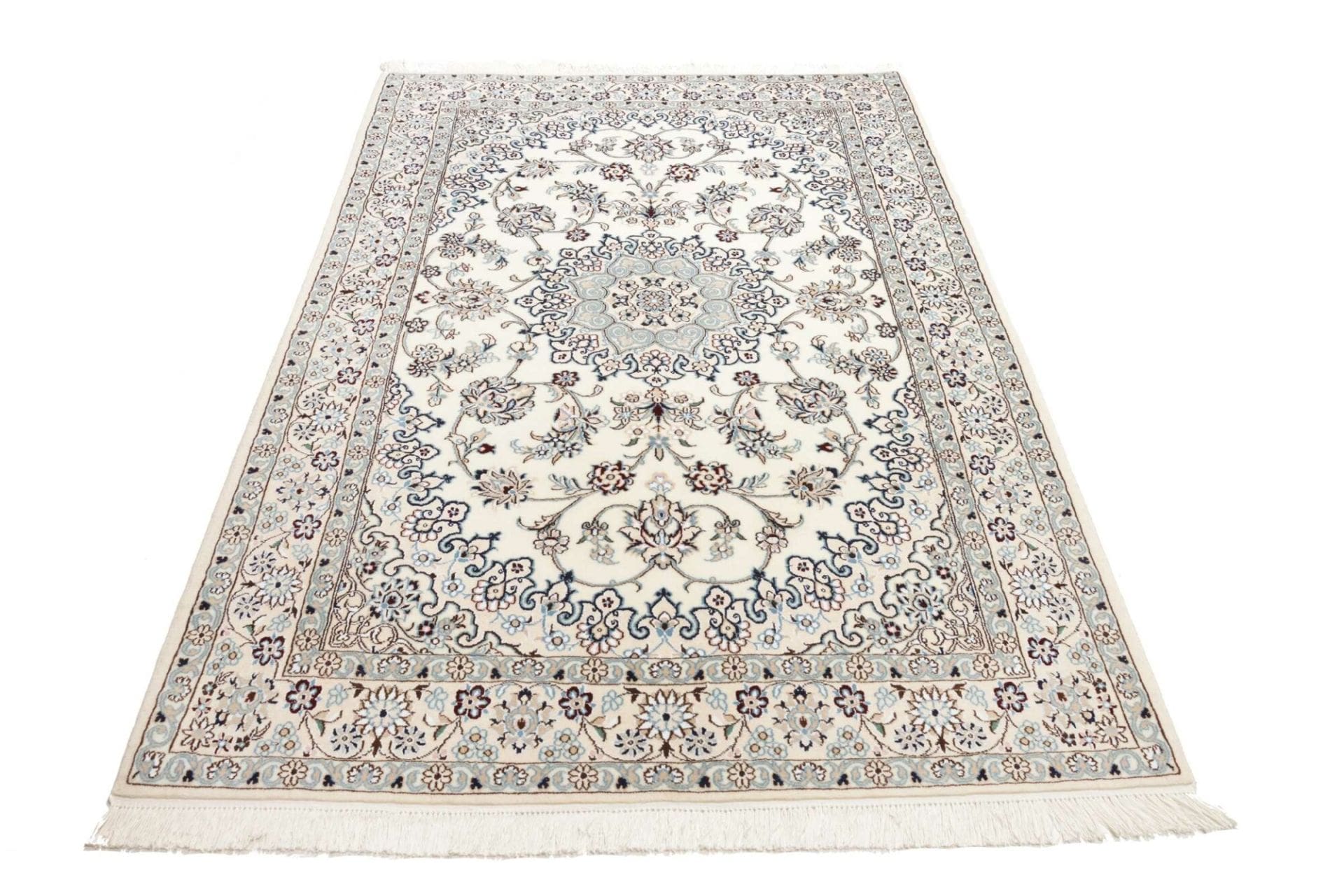 Handgeknüpfter Nain Perserteppich, 133 × 205 cm, Wolle