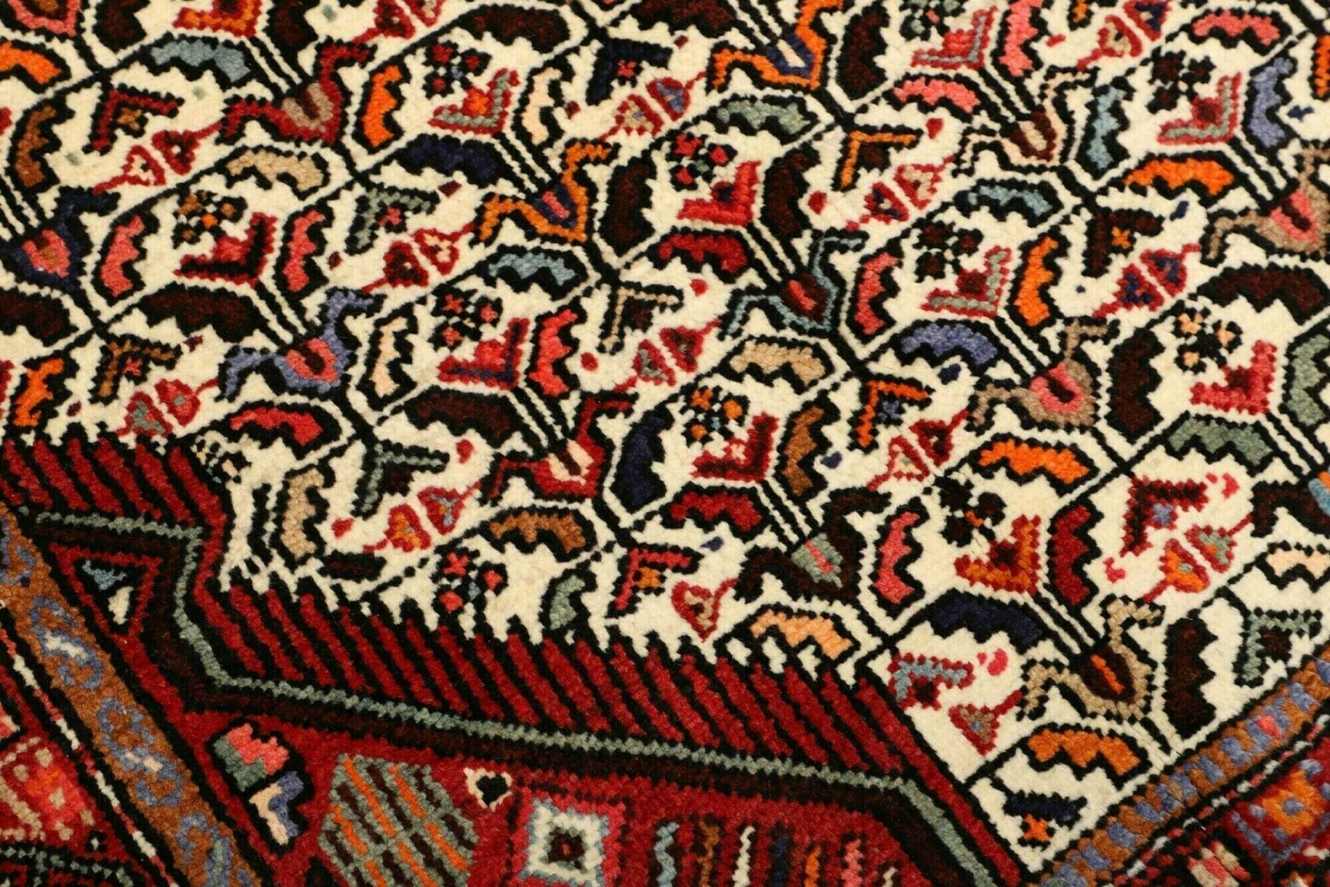 Hamadan Herati Perserteppich aus Iran, 131 × 208 cm