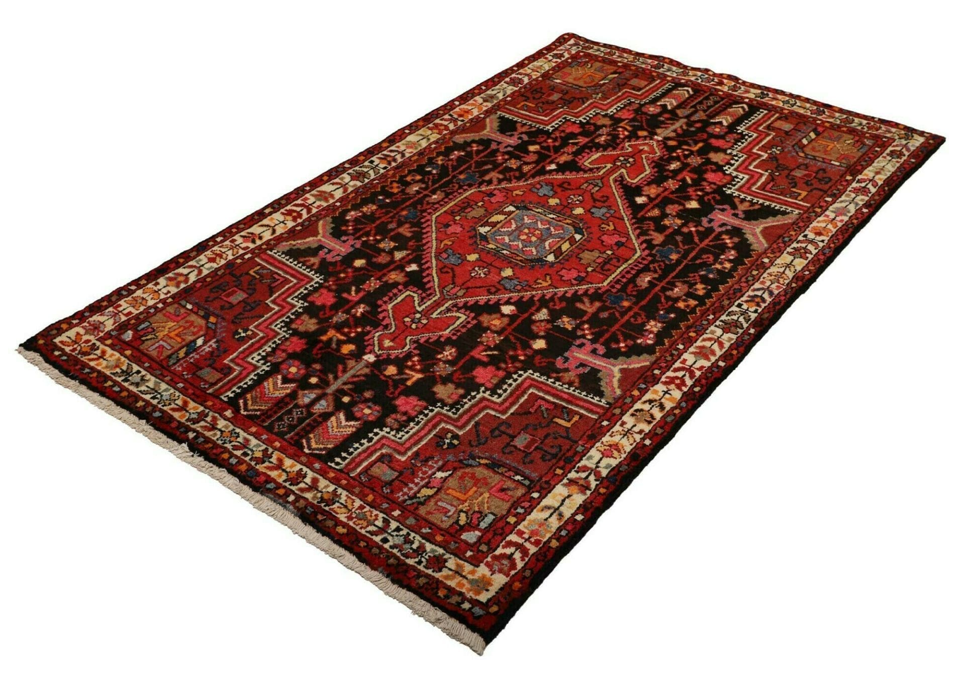 Hamadan Herati Perserteppich 123 × 193 cm aus Wolle, handgeknüpft