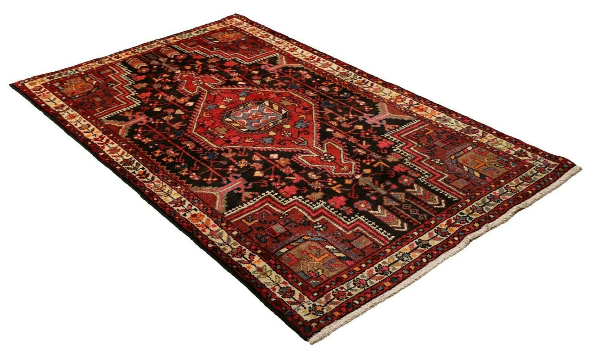 Hamadan Herati Perserteppich 123 × 193 cm aus Wolle, handgeknüpft