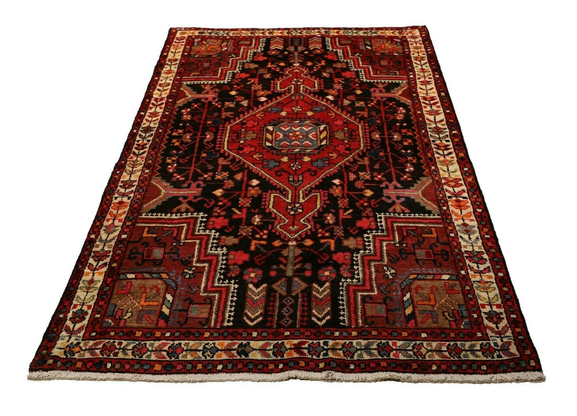 Hamadan Herati Perserteppich 123 × 193 cm aus Wolle, handgeknüpft