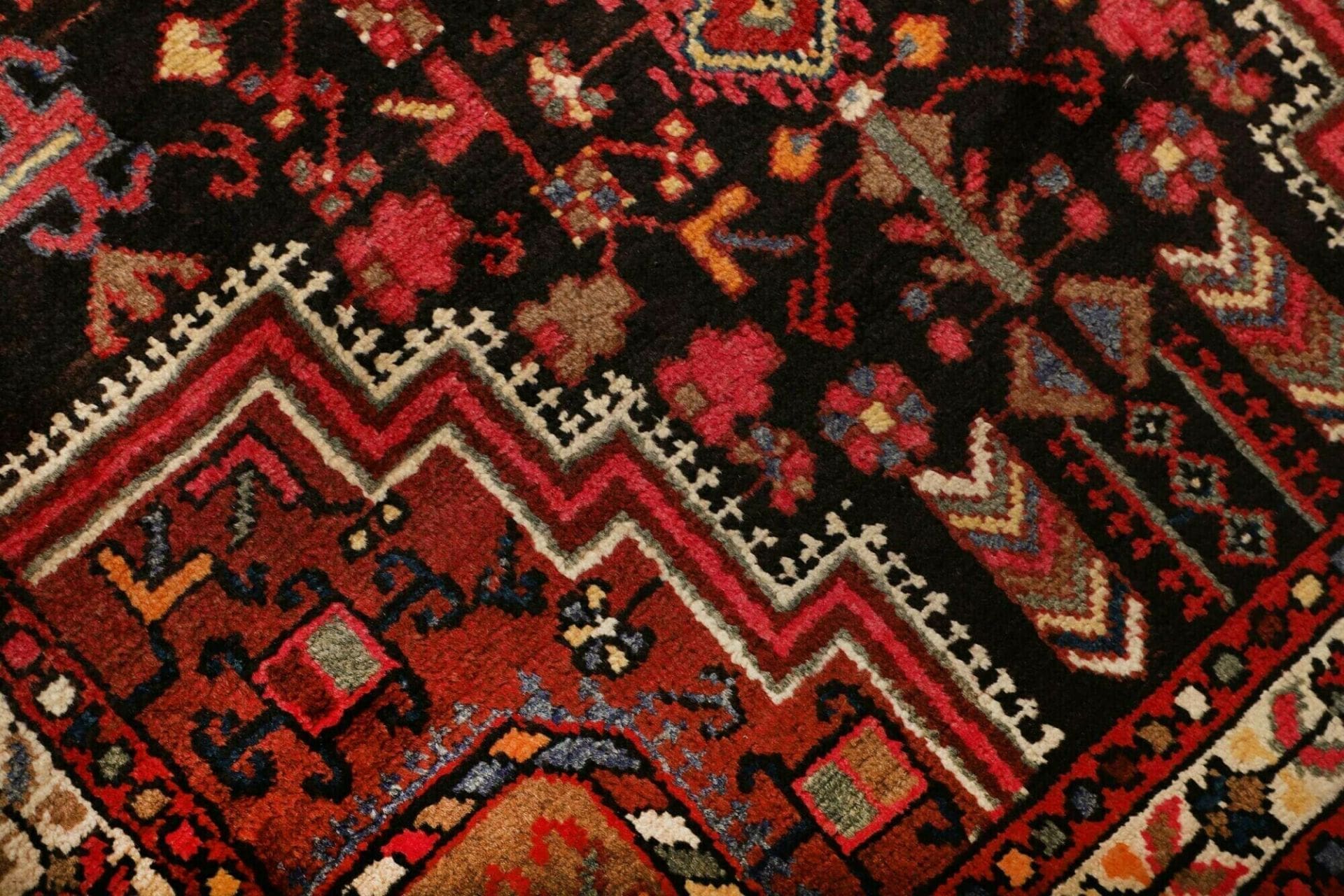 Hamadan Herati Perserteppich 123 × 193 cm aus Wolle, handgeknüpft