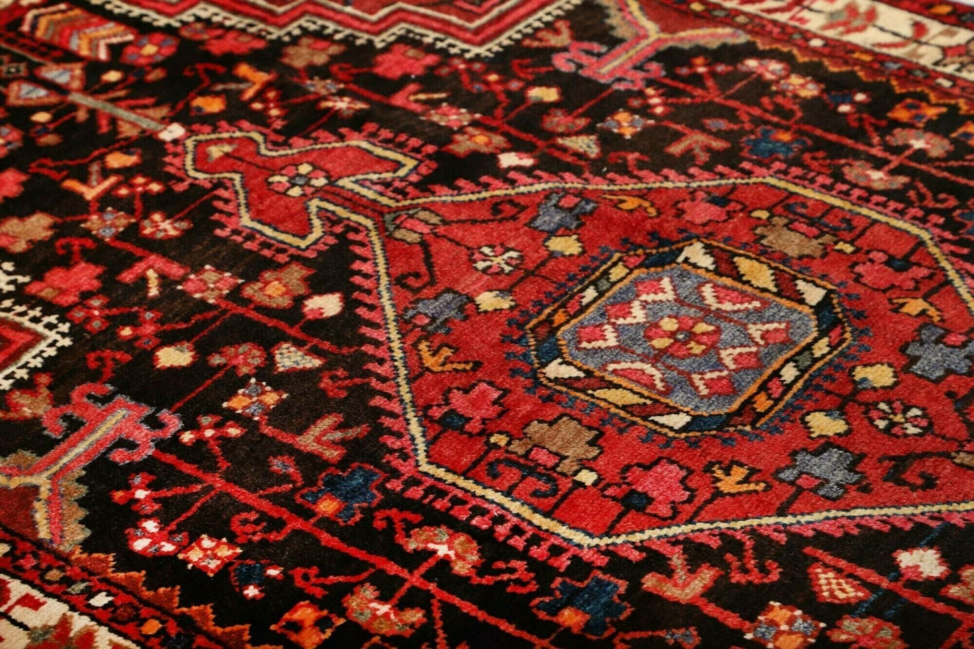 Hamadan Herati Perserteppich 123 × 193 cm aus Wolle, handgeknüpft