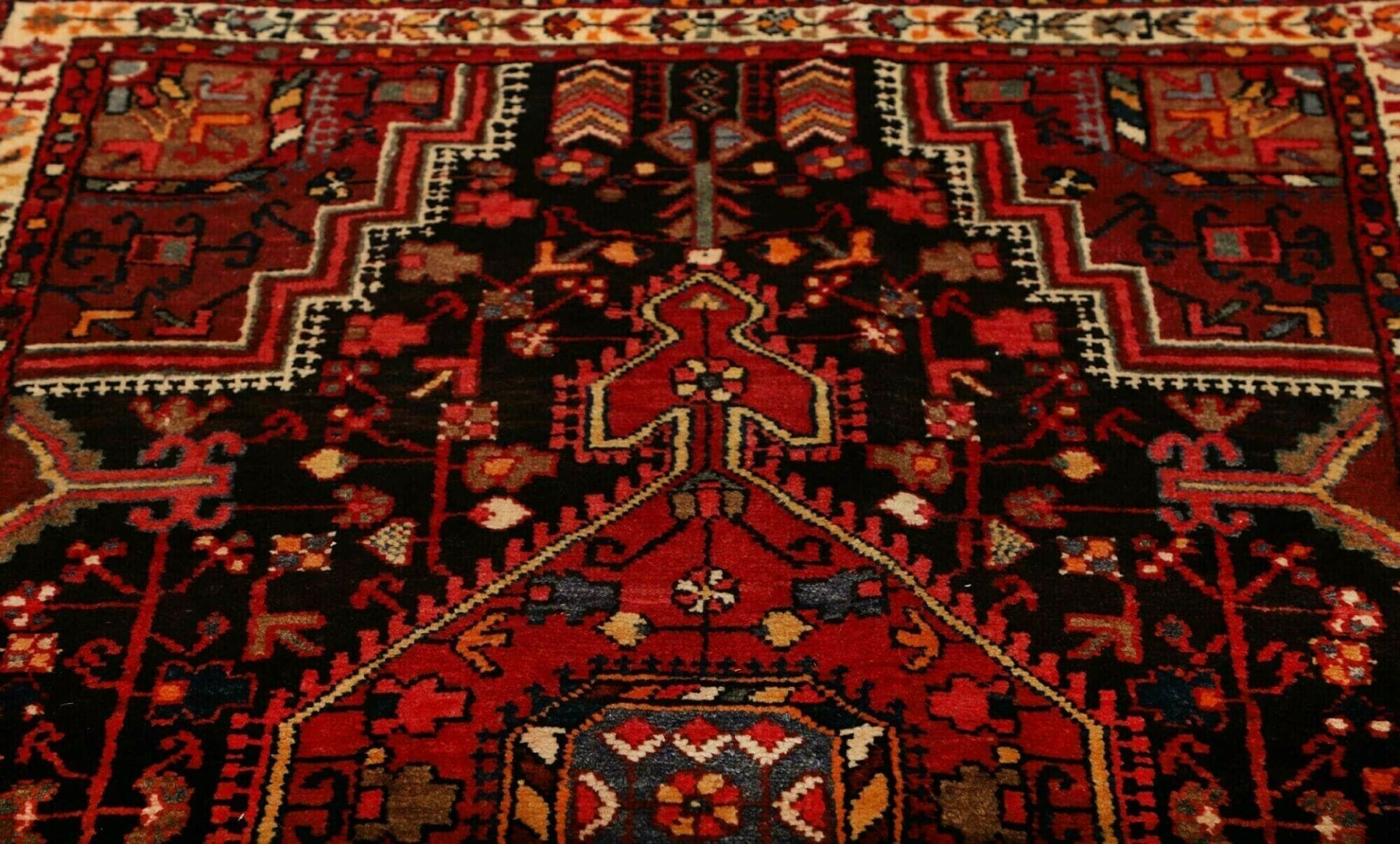 Hamadan Herati Perserteppich 123 × 193 cm aus Wolle, handgeknüpft