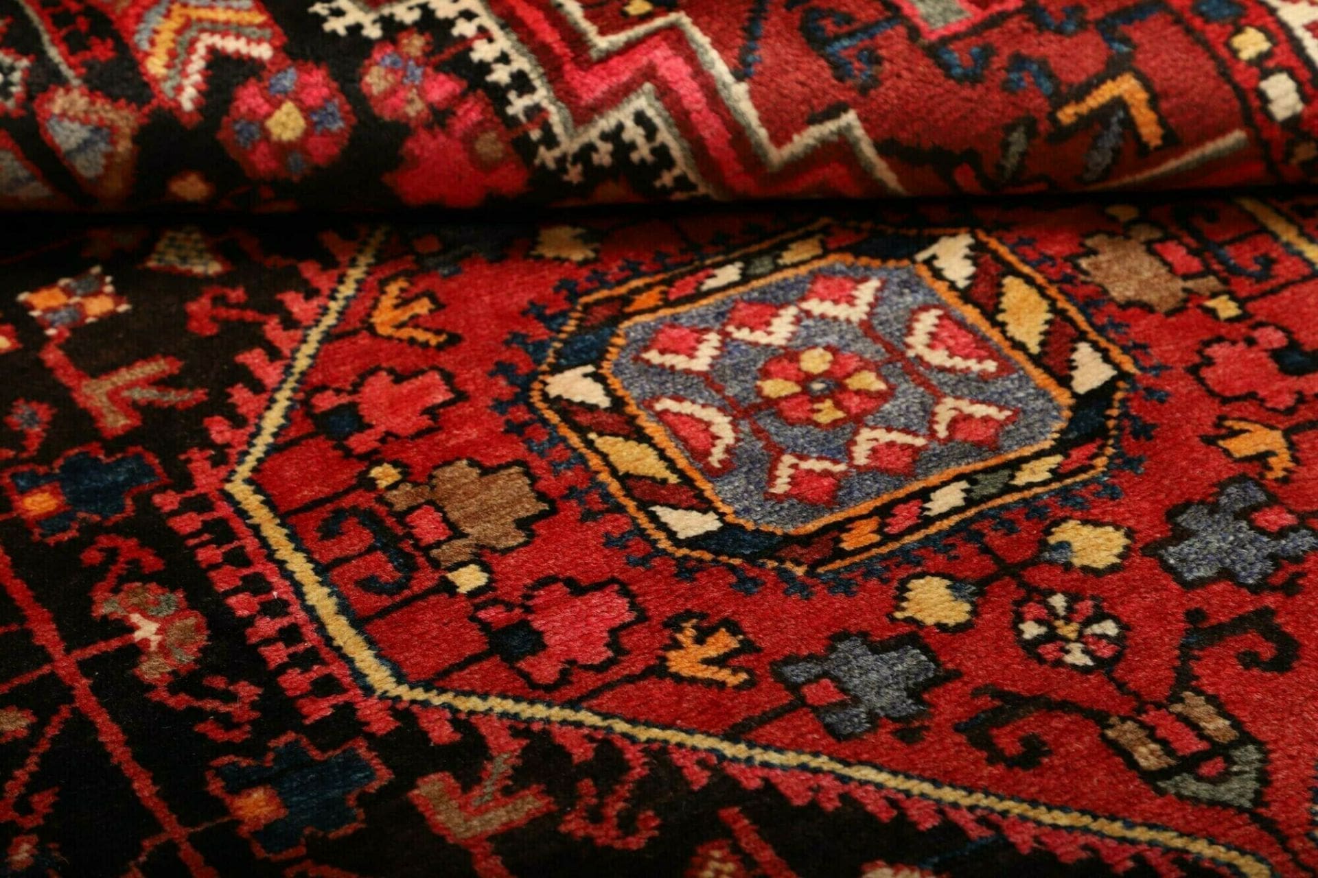Hamadan Herati Perserteppich 123 × 193 cm aus Wolle, handgeknüpft