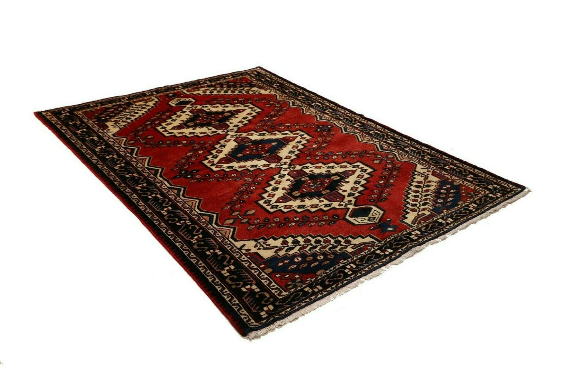 Handgeknüpfter Hamadan Perserteppich 153 × 201 cm