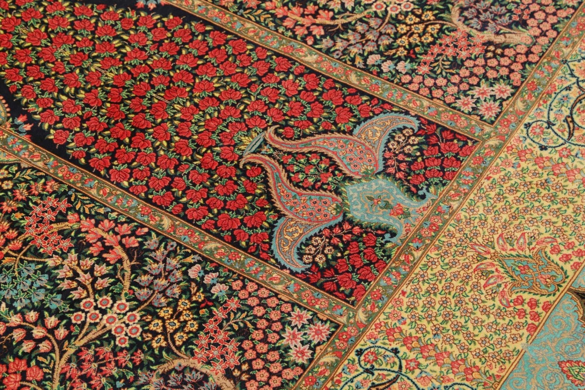 Handgeknüpfter Ghom Perserteppich 142 × 200 cm