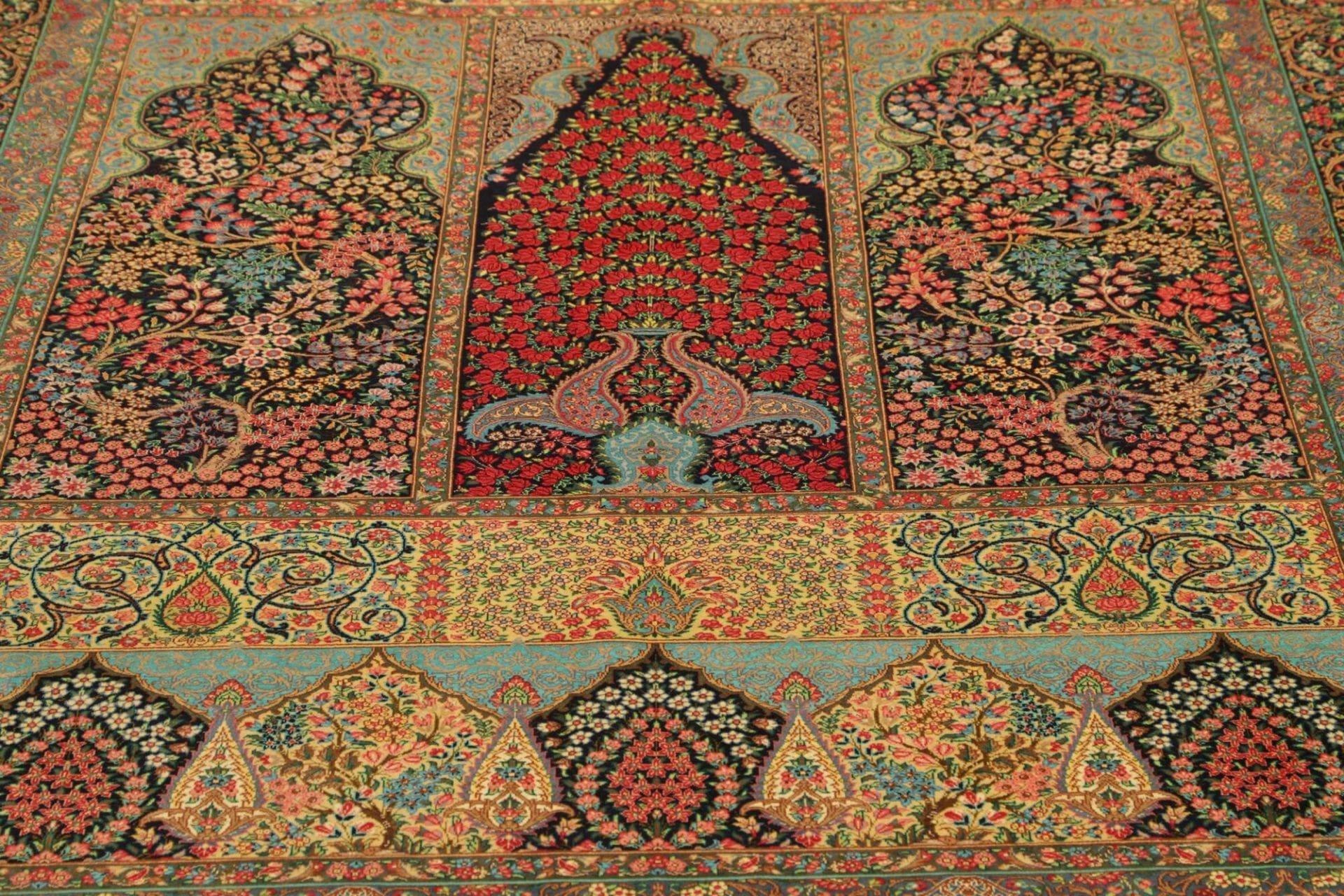 Handgeknüpfter Ghom Perserteppich 142 × 200 cm
