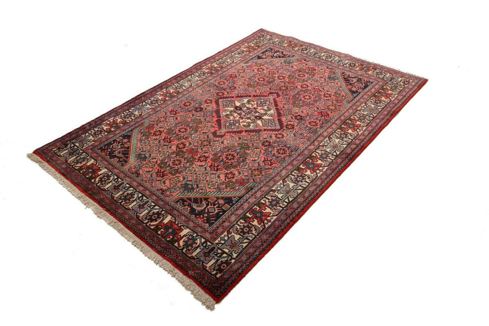Handgeknüpfter Hamadan Herati Perserteppich 133 × 190 cm