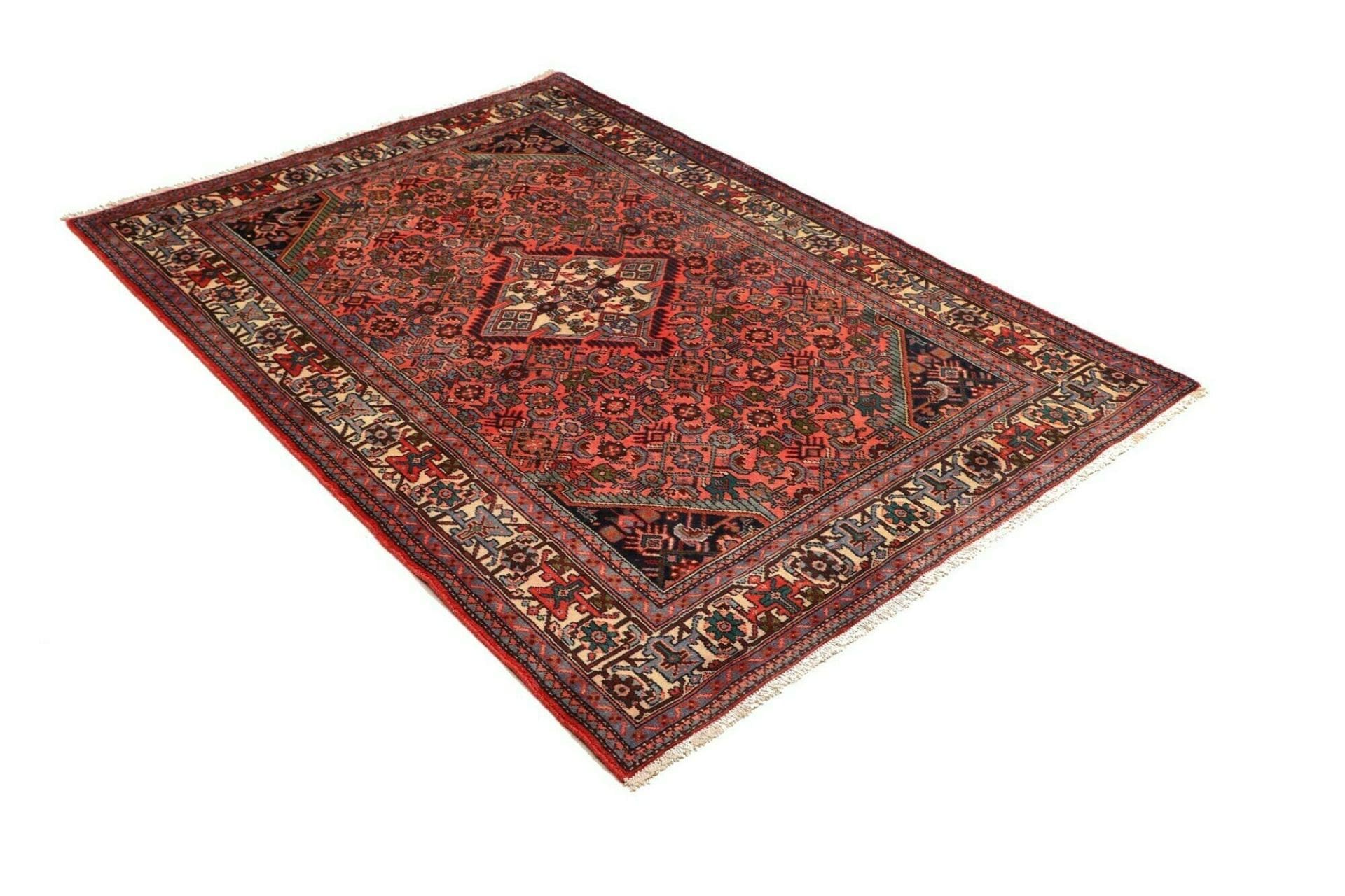 Handgeknüpfter Hamadan Herati Perserteppich 133 × 190 cm