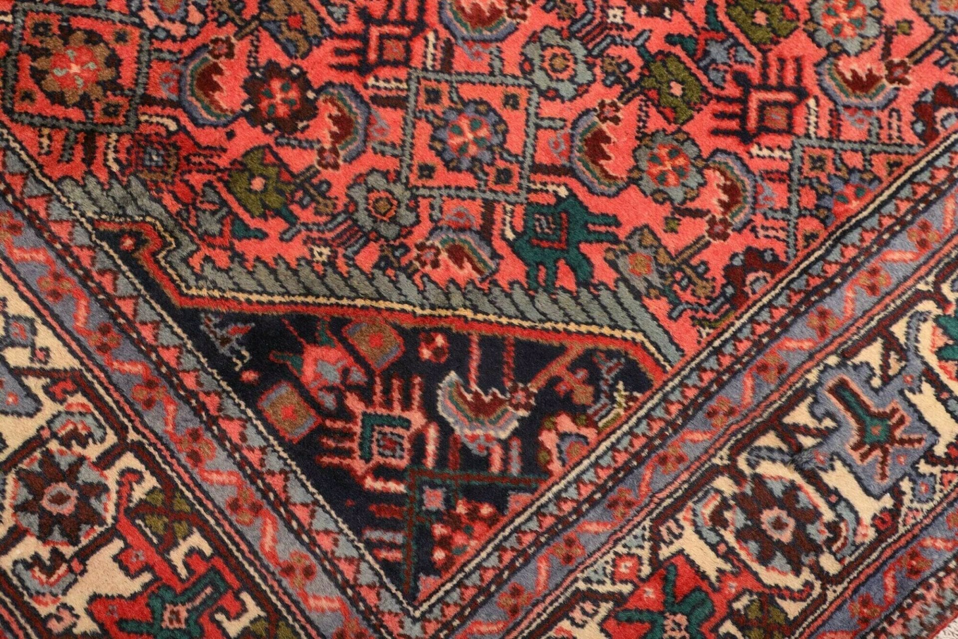 Handgeknüpfter Hamadan Herati Perserteppich 133 × 190 cm