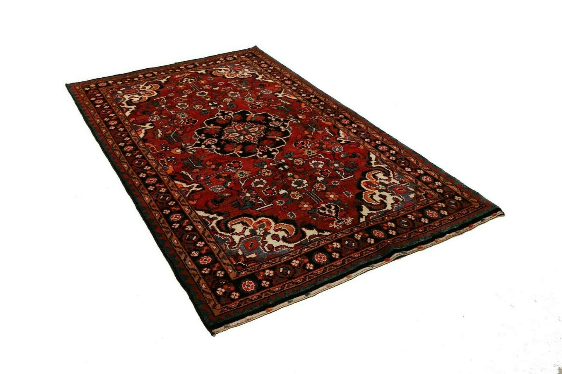 Handgeknüpfter Hamadan Herati Perserteppich 128 × 204 cm