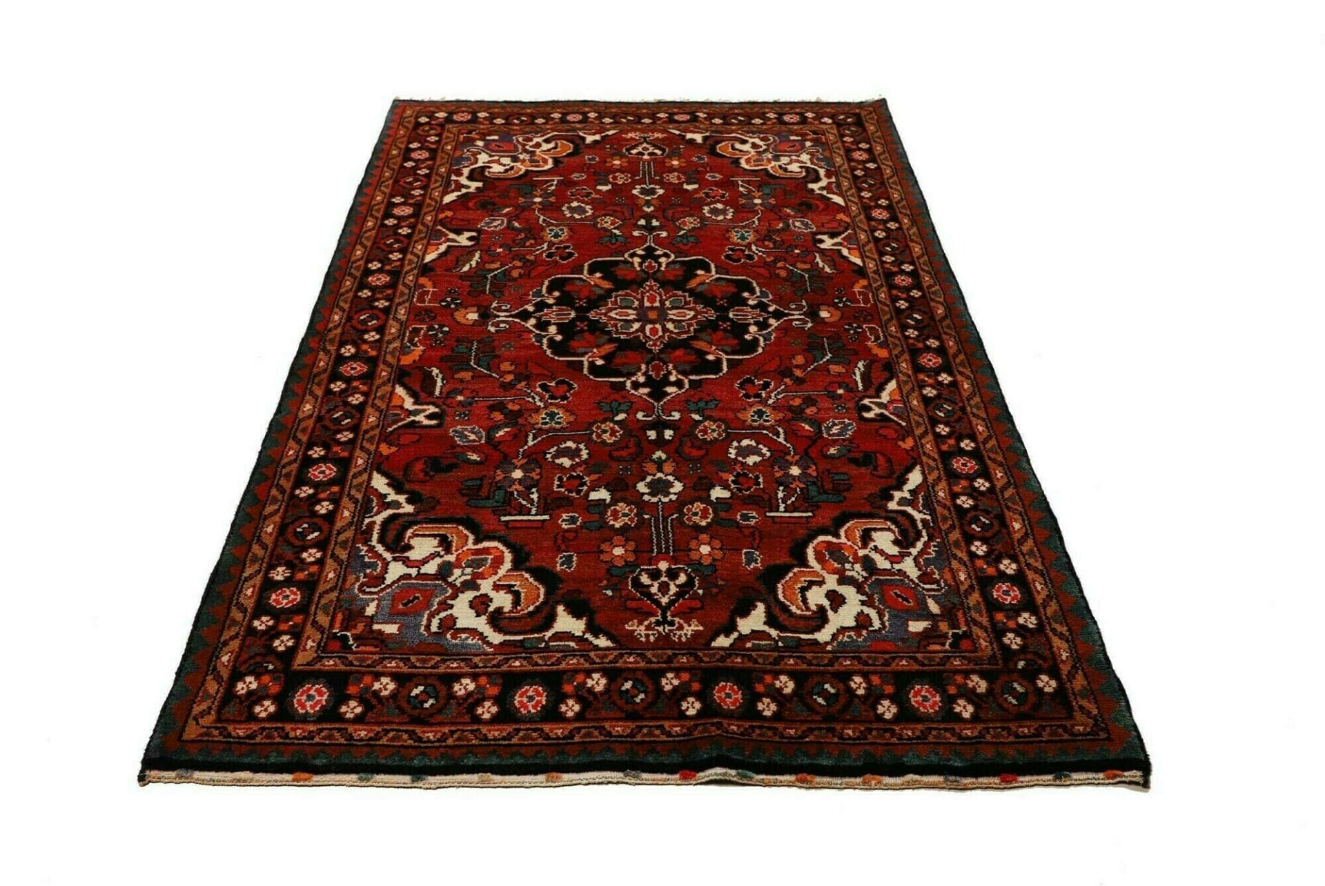 Handgeknüpfter Hamadan Herati Perserteppich 128 × 204 cm