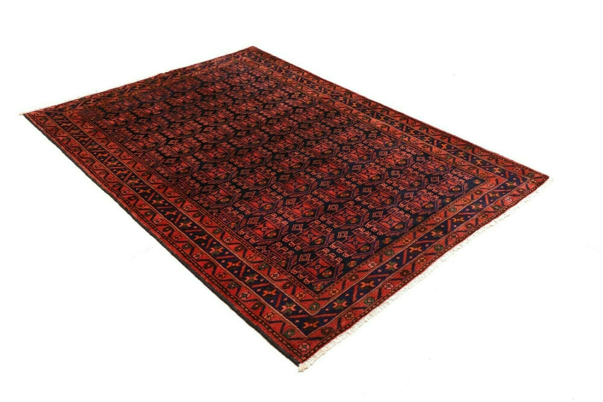 Hamadan Perserteppich 146 × 200 cm aus Wolle, handgeknüpft