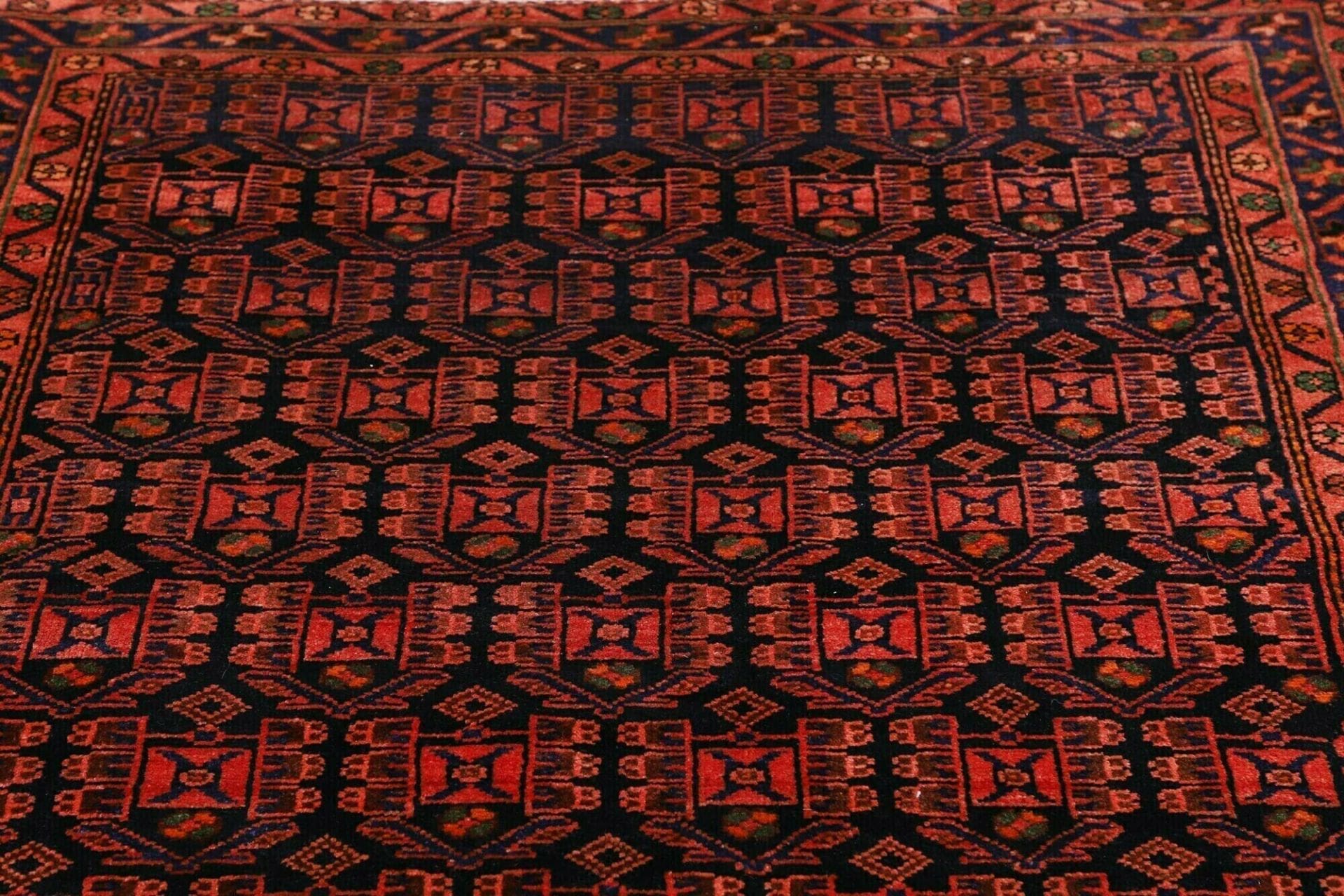 Hamadan Perserteppich 146 × 200 cm aus Wolle, handgeknüpft