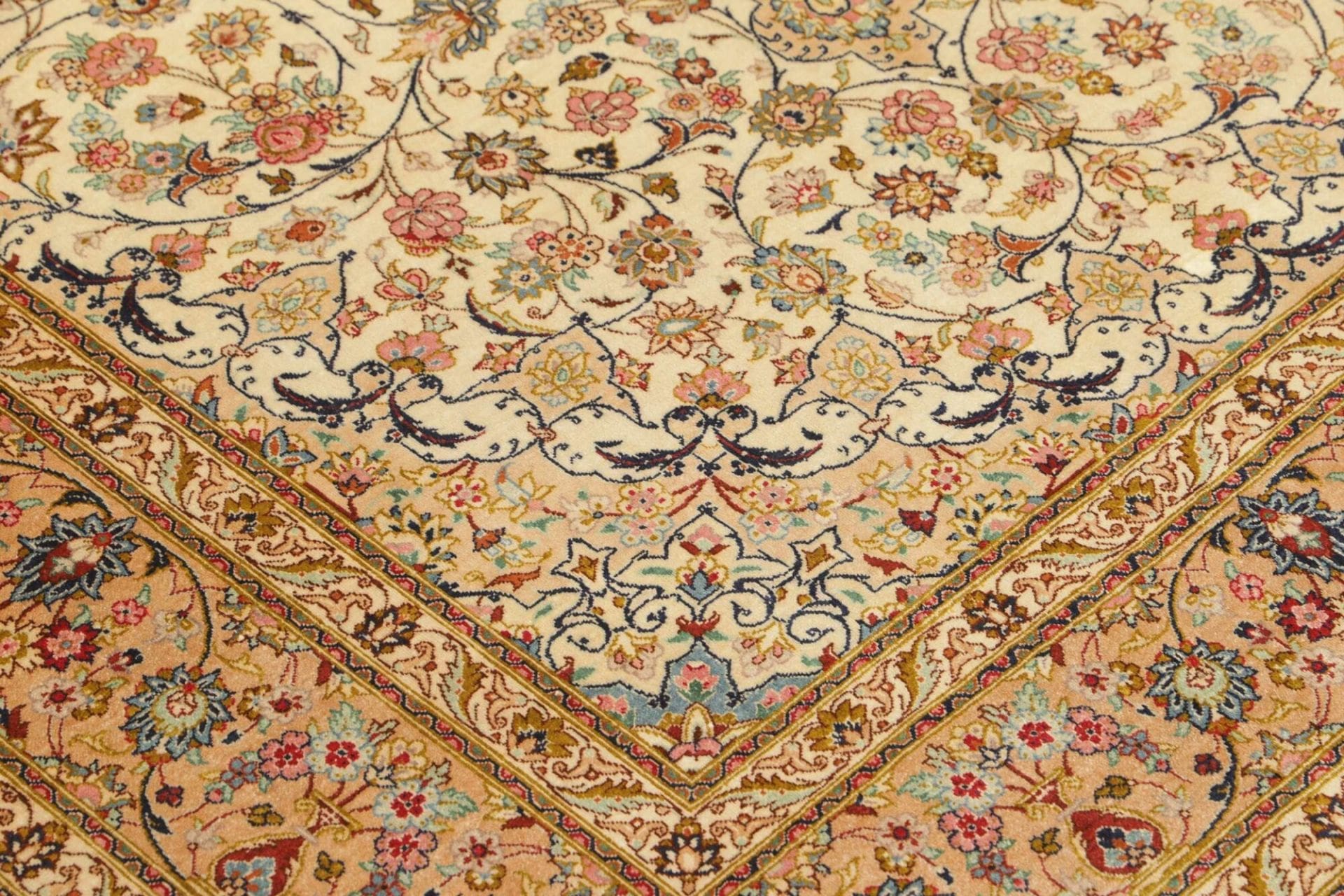 Ghom Seidenteppich 134 x 200cm, 900.000 Knoten, handgeknüpft