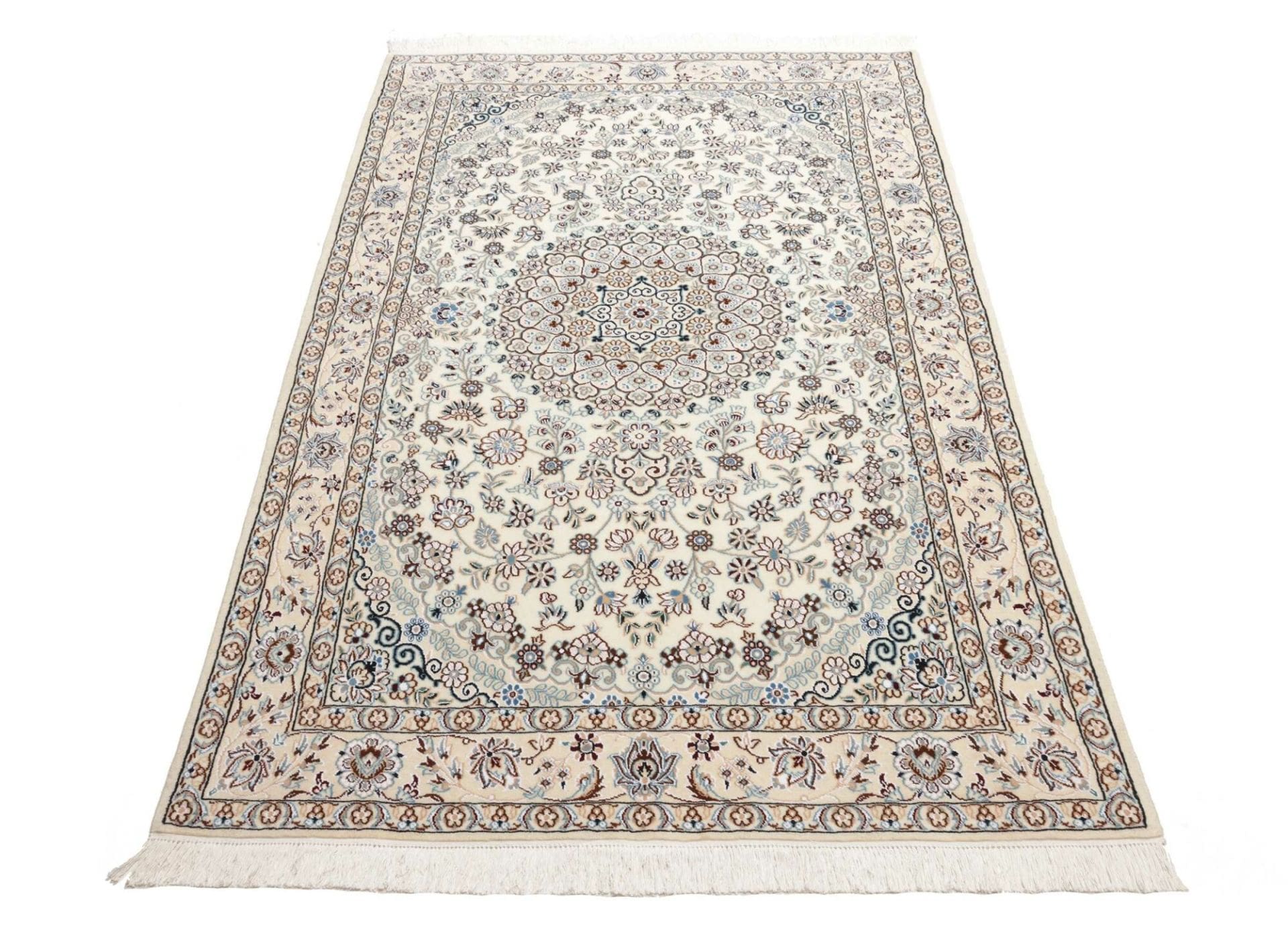 Handgeknüpfter Nain Perserteppich, 133 × 215 cm, Wolle