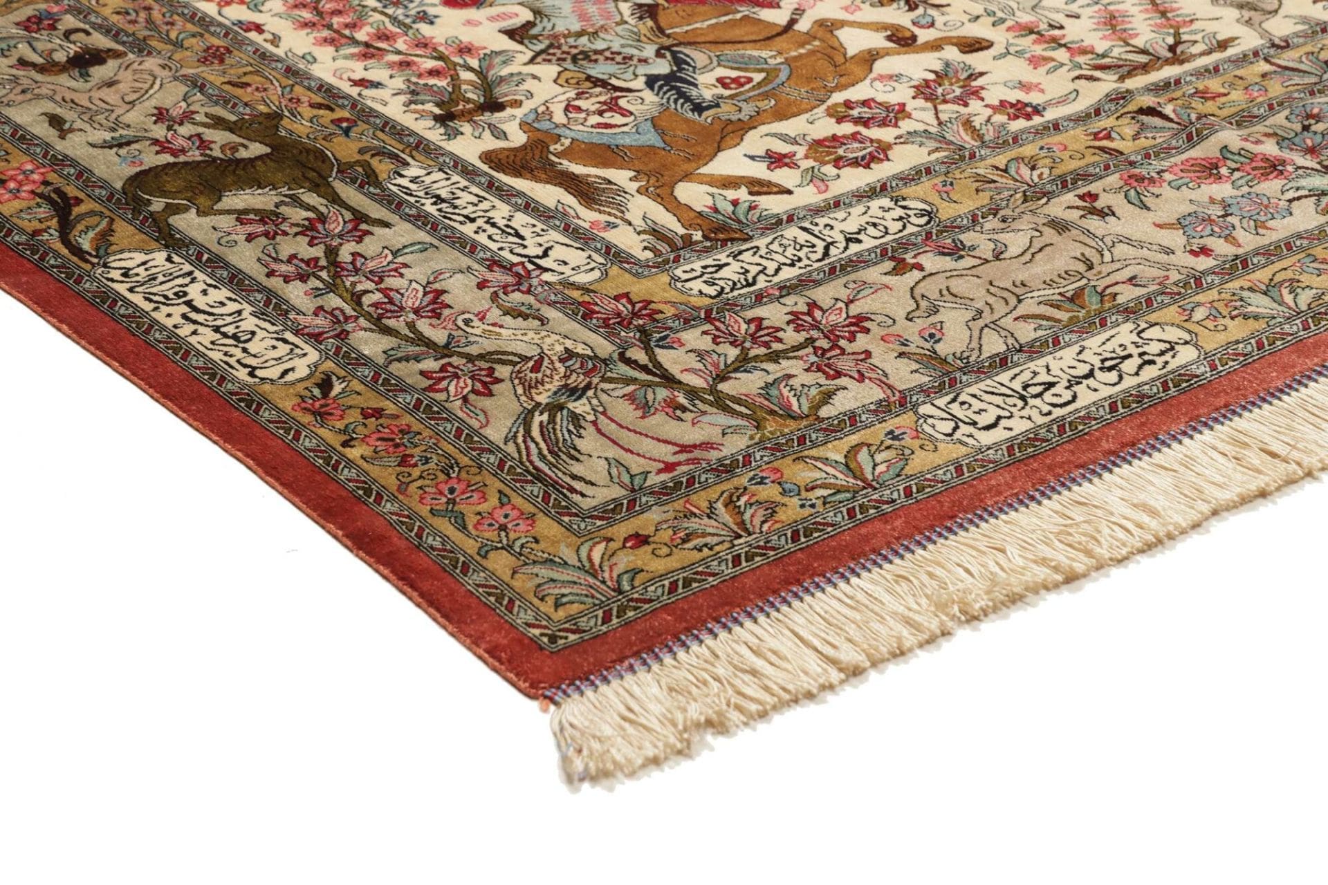 Ghom Perserteppich aus Iran, 135 × 203 cm
