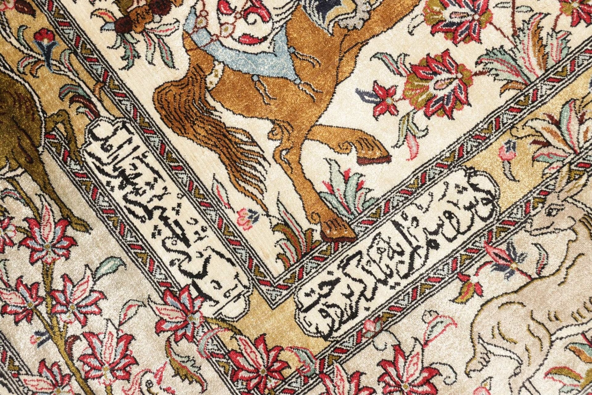 Ghom Perserteppich aus Iran, 135 × 203 cm
