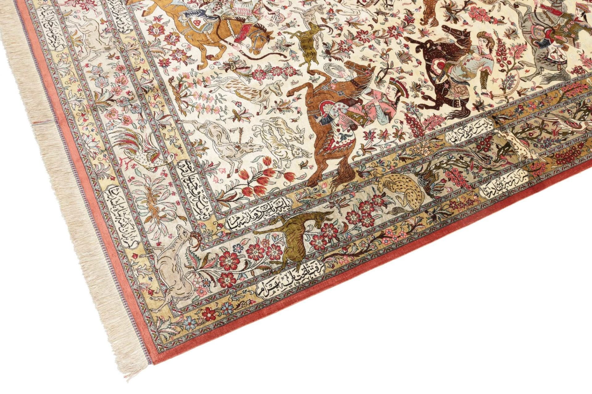 Ghom Perserteppich aus Iran, 135 × 203 cm