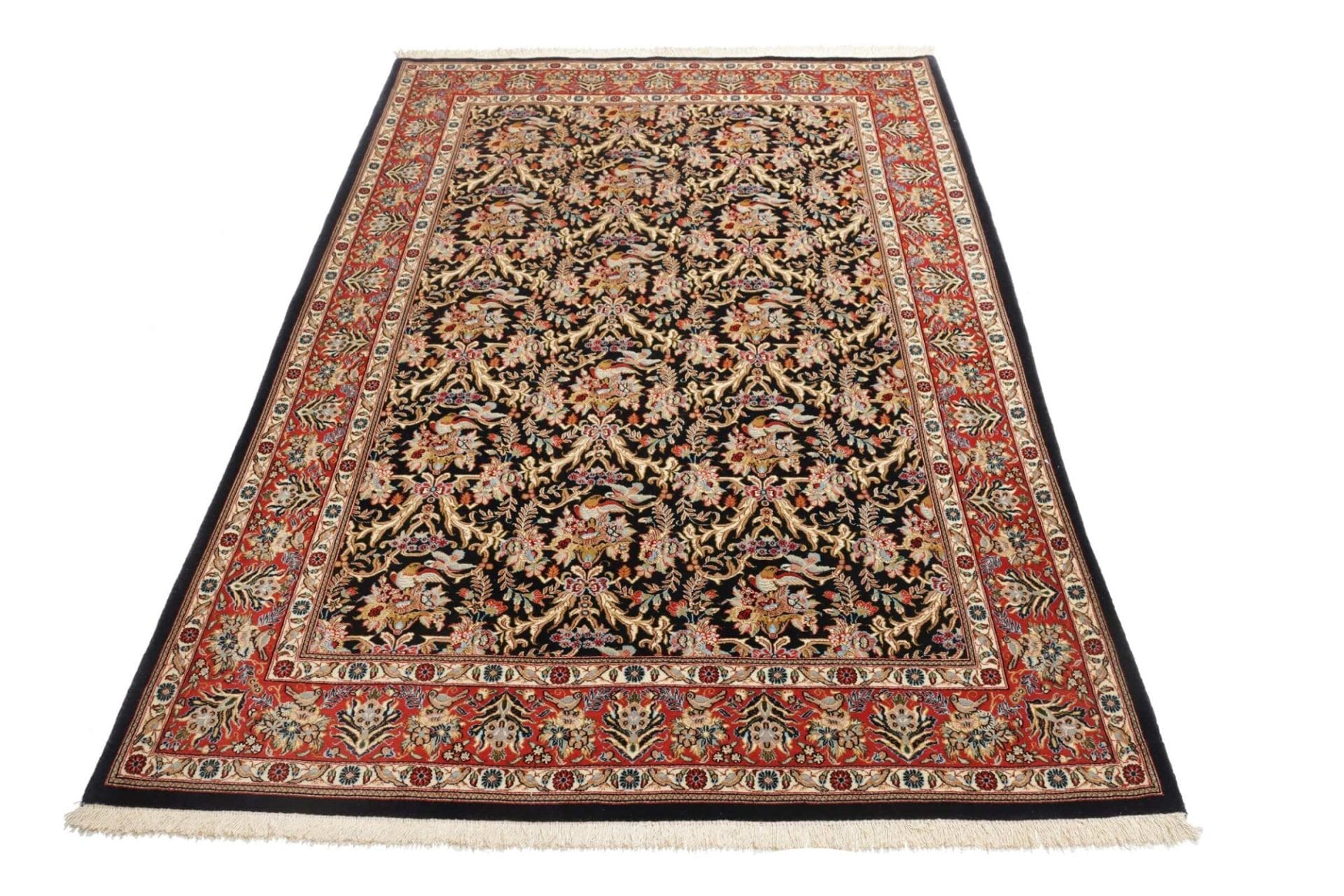 Isfahan Perserteppich aus Iran, 137 × 202 cm