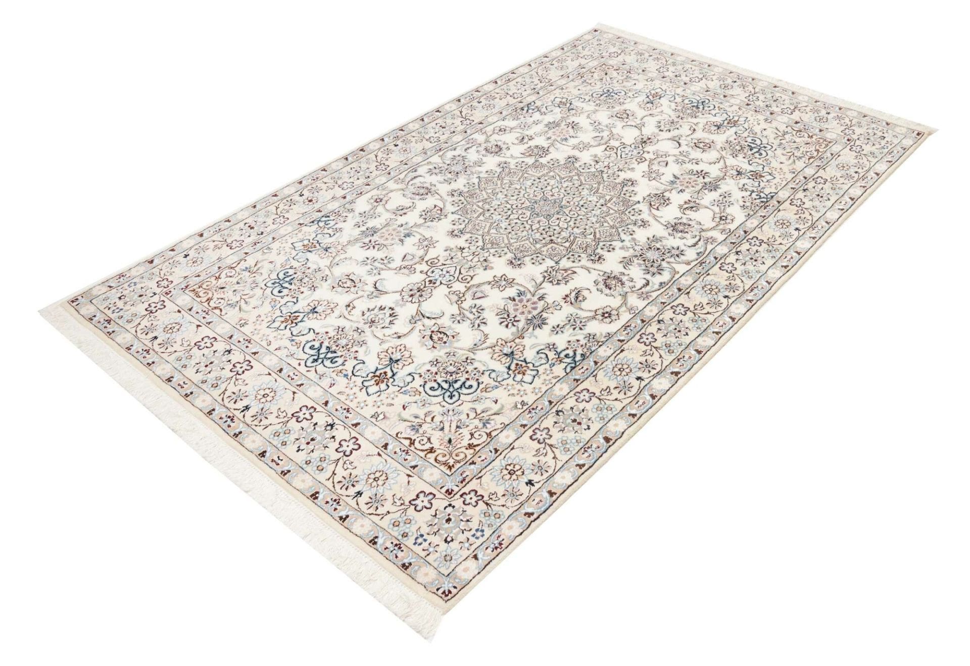 Handgeknüpfter Nain Perserteppich, 131 × 215 cm, Wolle