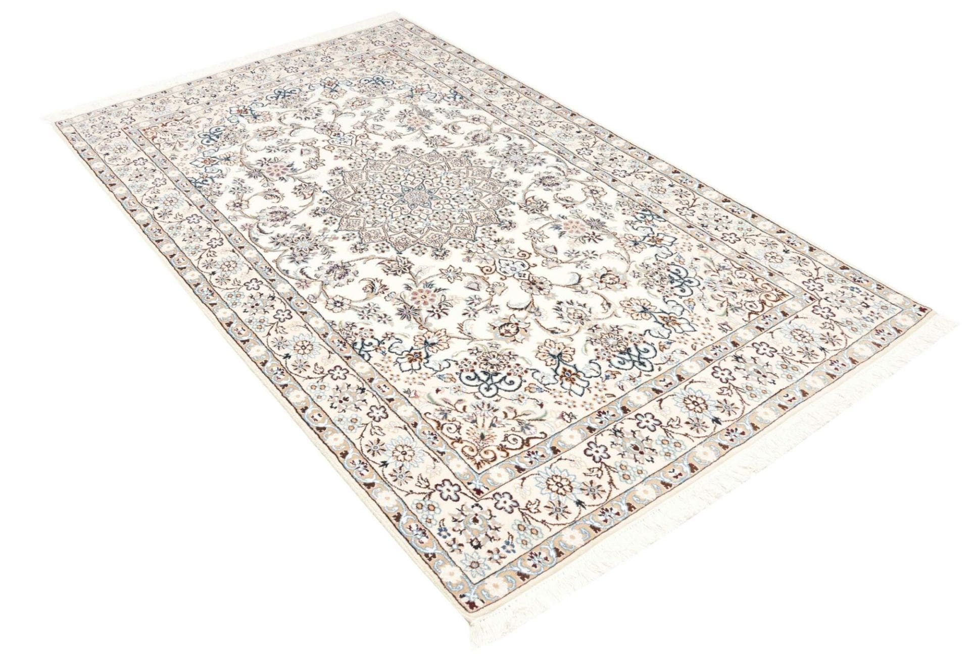 Handgeknüpfter Nain Perserteppich, 131 × 215 cm, Wolle