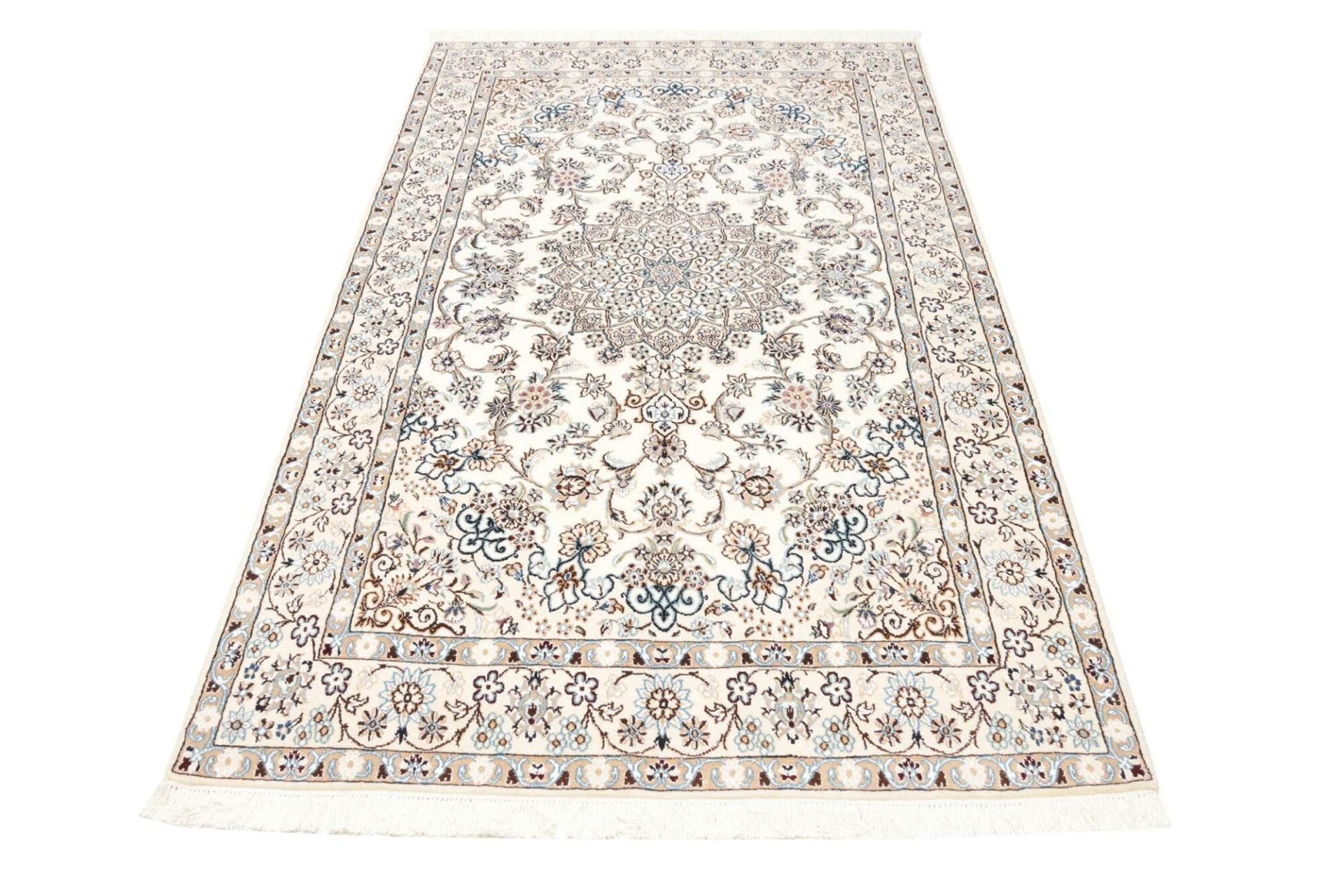 Handgeknüpfter Nain Perserteppich, 131 × 215 cm, Wolle