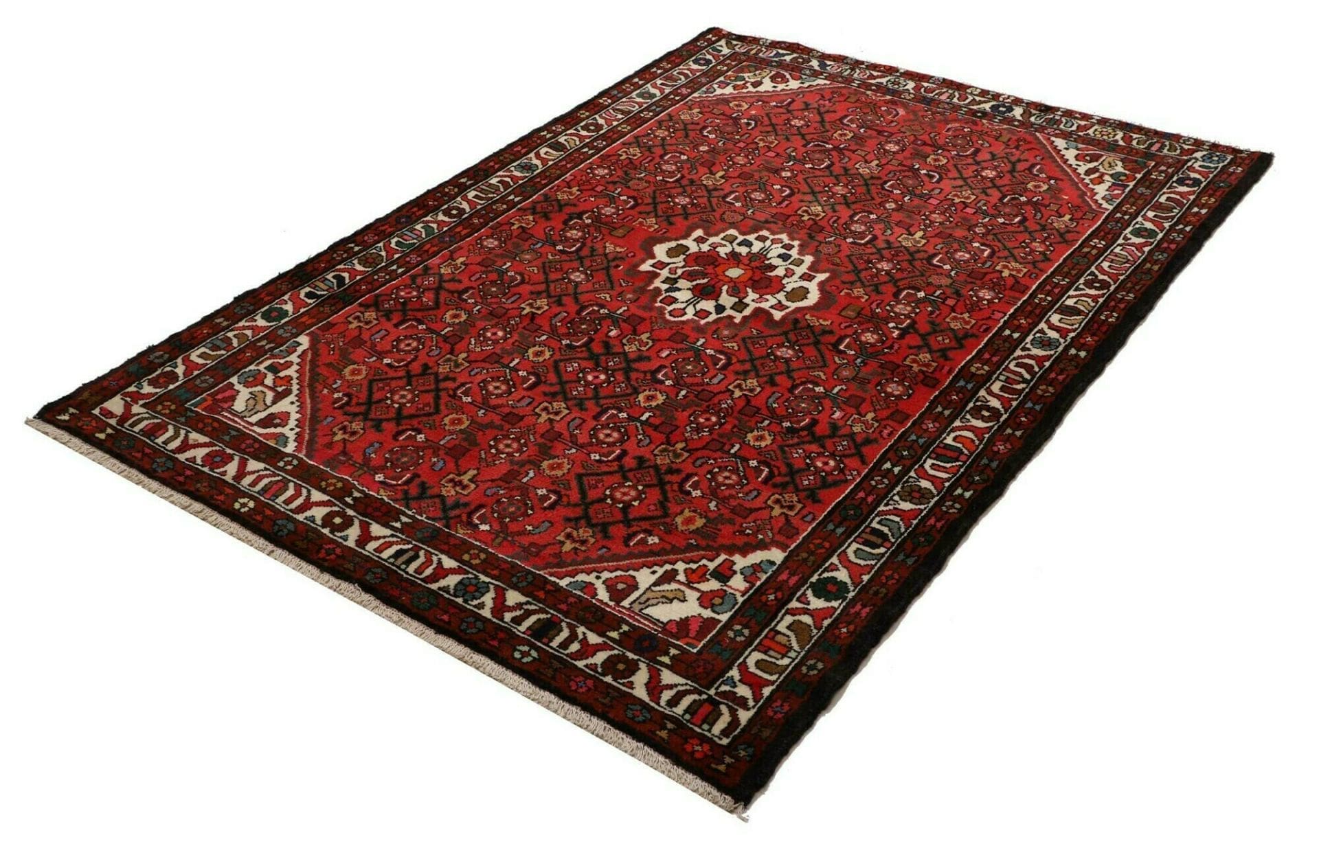 Hamadan Herati Perserteppich aus Iran, 141 × 190 cm
