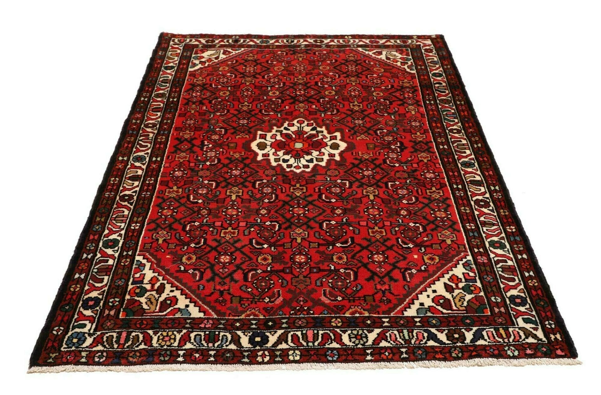 Hamadan Herati Perserteppich aus Iran, 141 × 190 cm