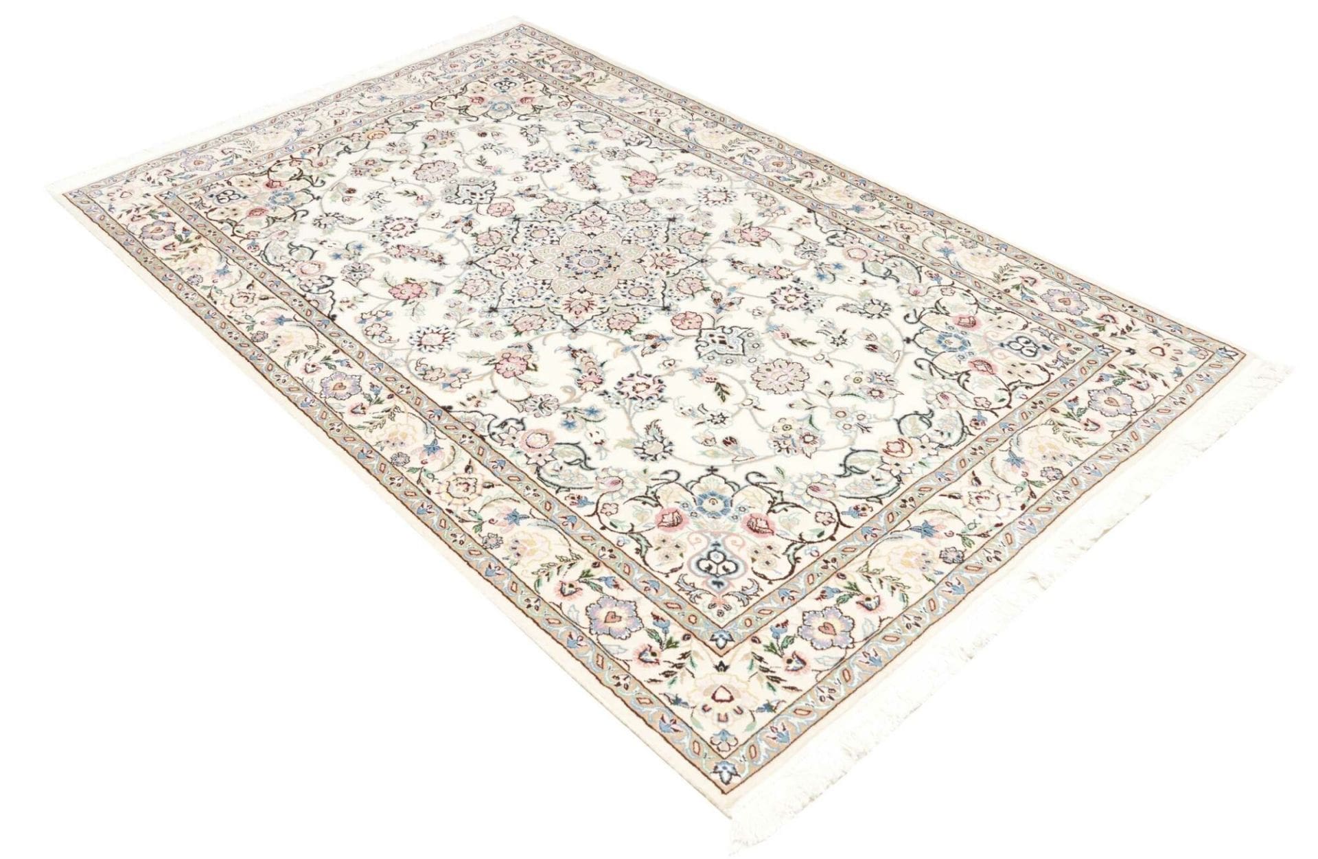 Handgeknüpfter Nain Perserteppich, 136 × 213 cm, Wolle