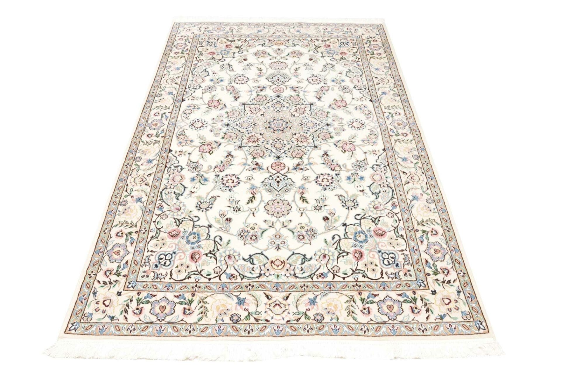 Handgeknüpfter Nain Perserteppich, 136 × 213 cm, Wolle