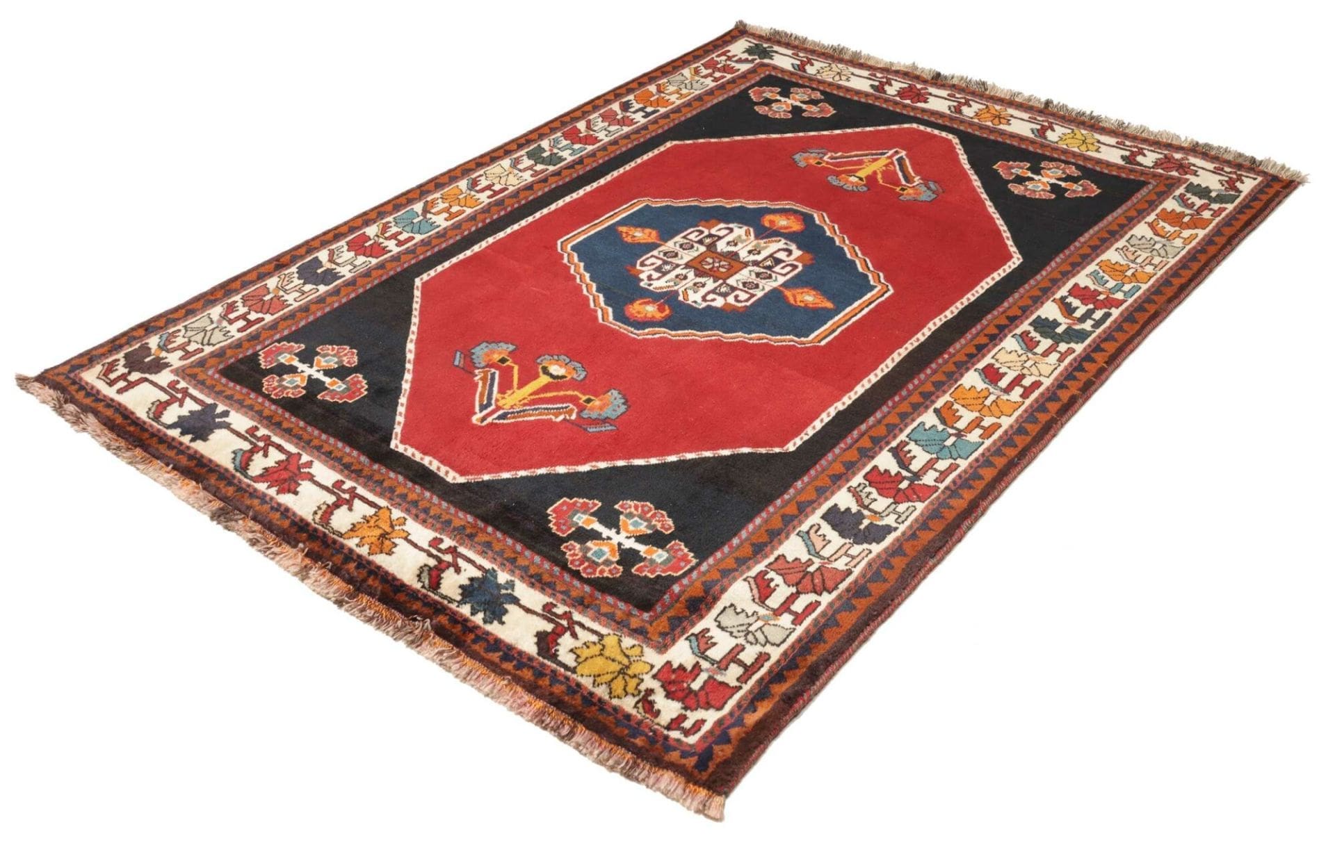 Qashqai Perserteppich 153 × 206 cm aus Wolle, handgeknüpft