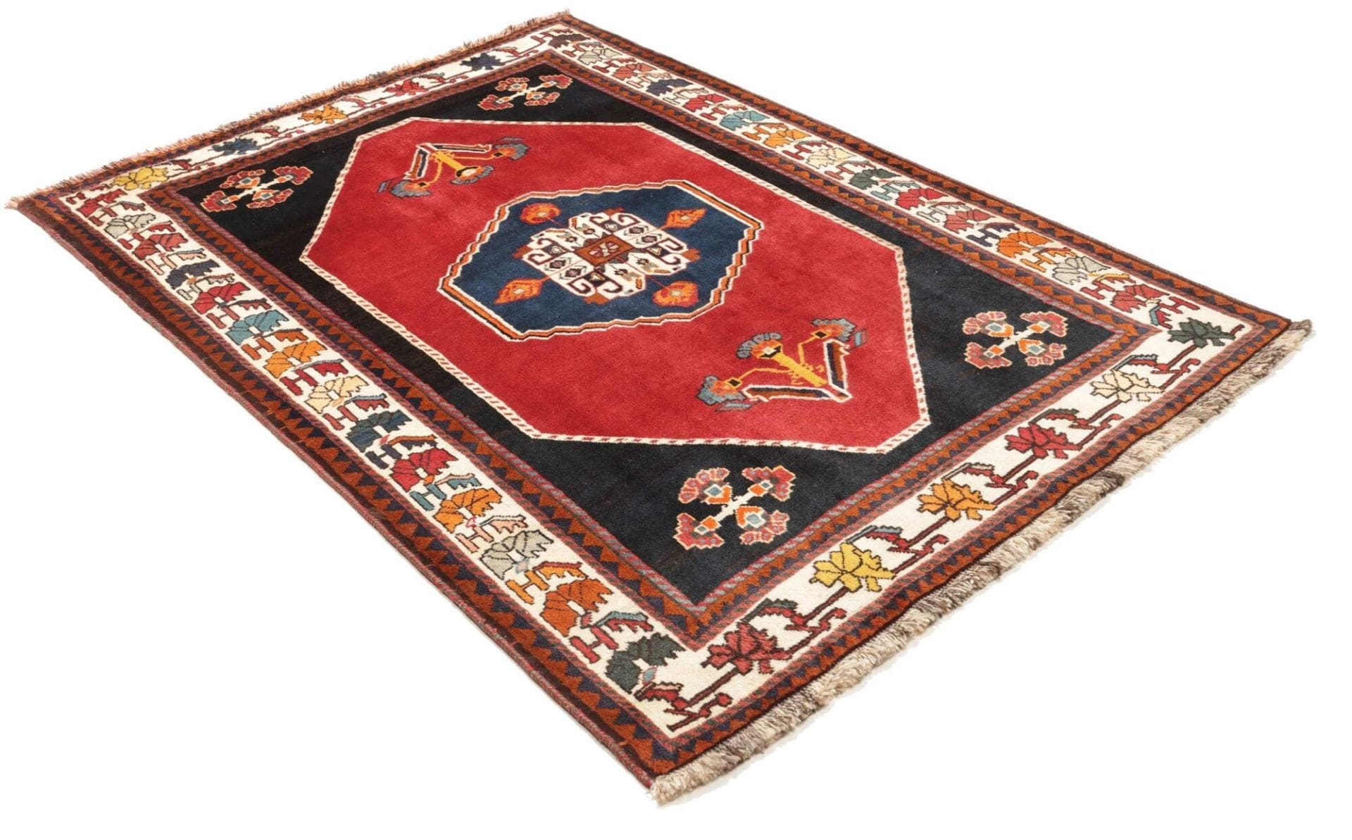 Qashqai Perserteppich 153 × 206 cm aus Wolle, handgeknüpft