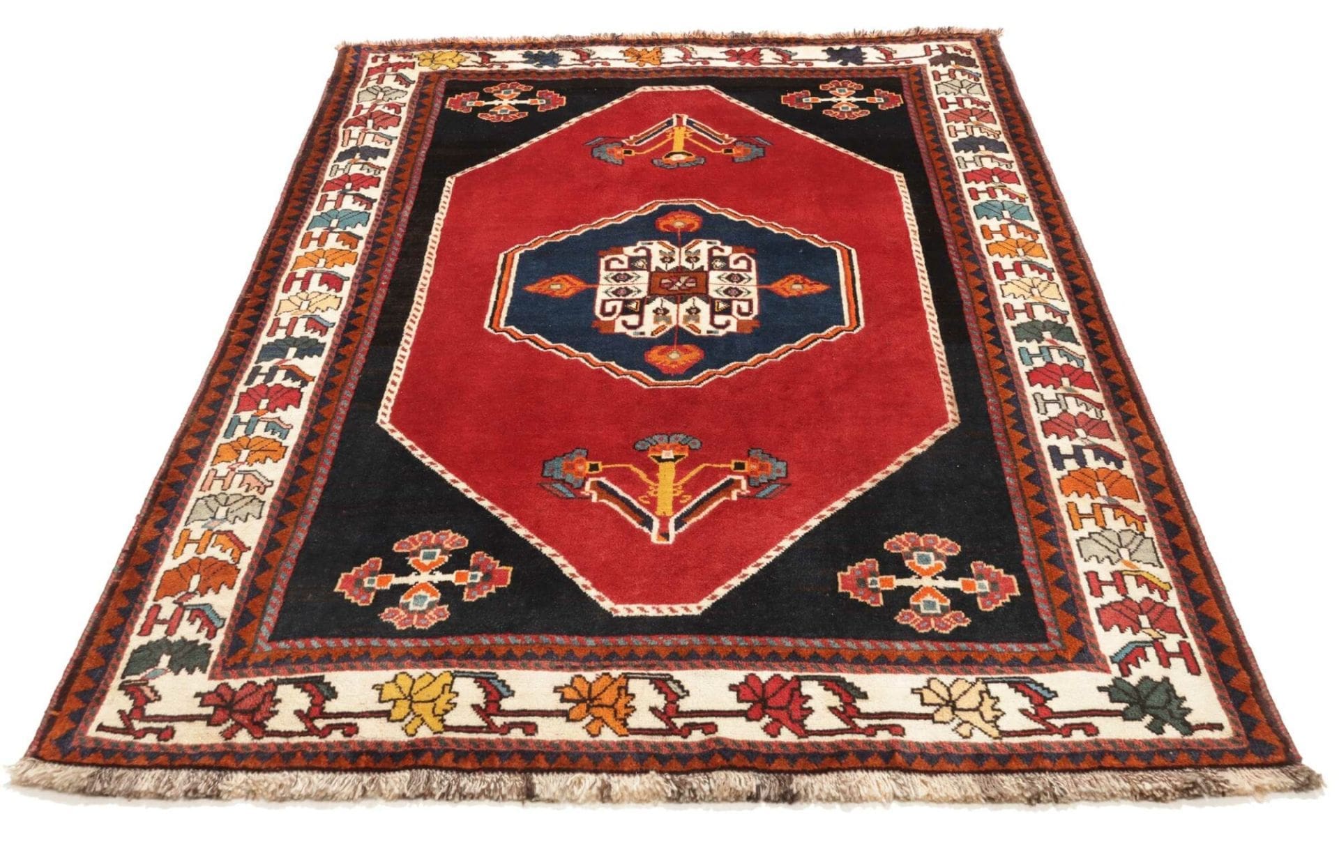 Qashqai Perserteppich 153 × 206 cm aus Wolle, handgeknüpft